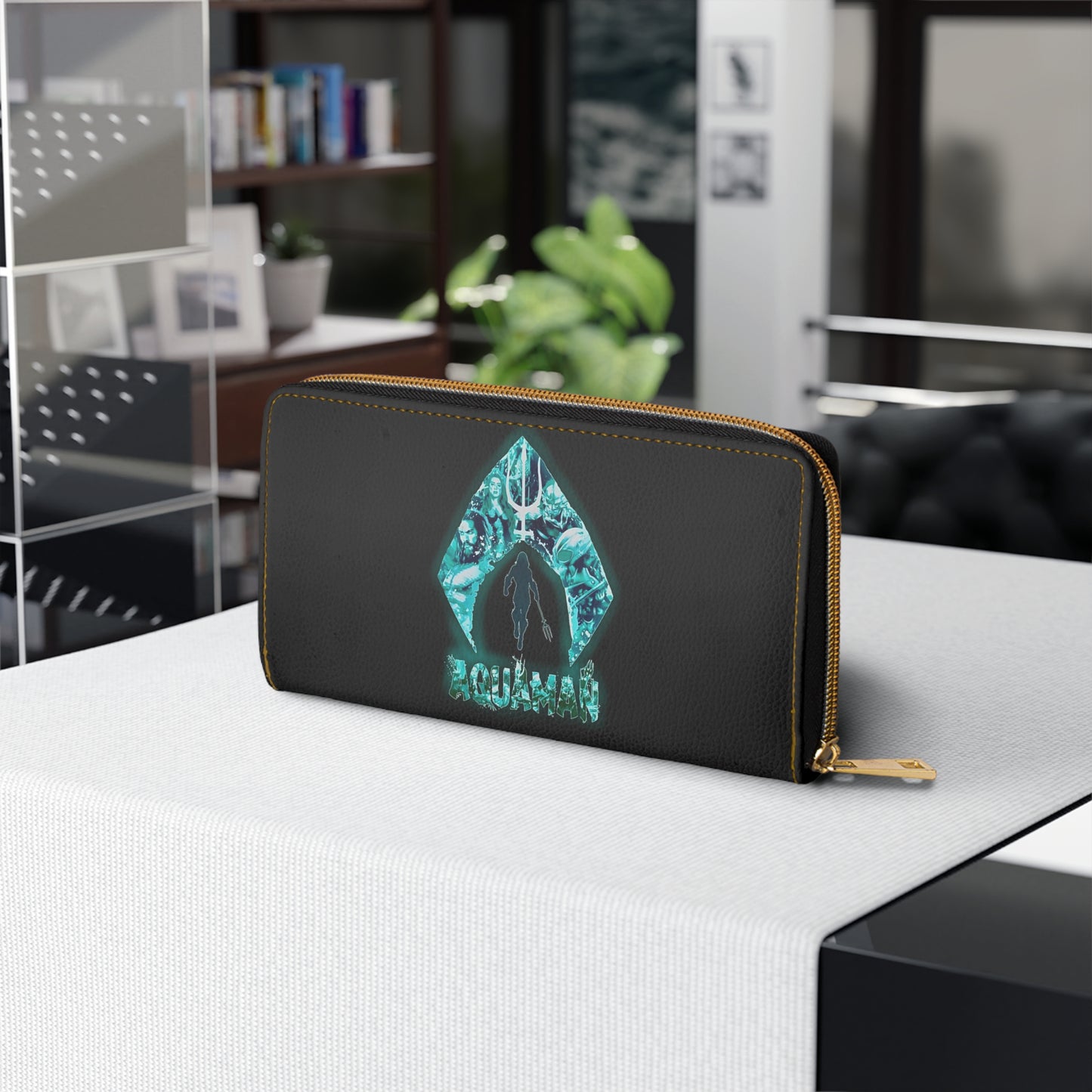 Aqua Zipper Wallet