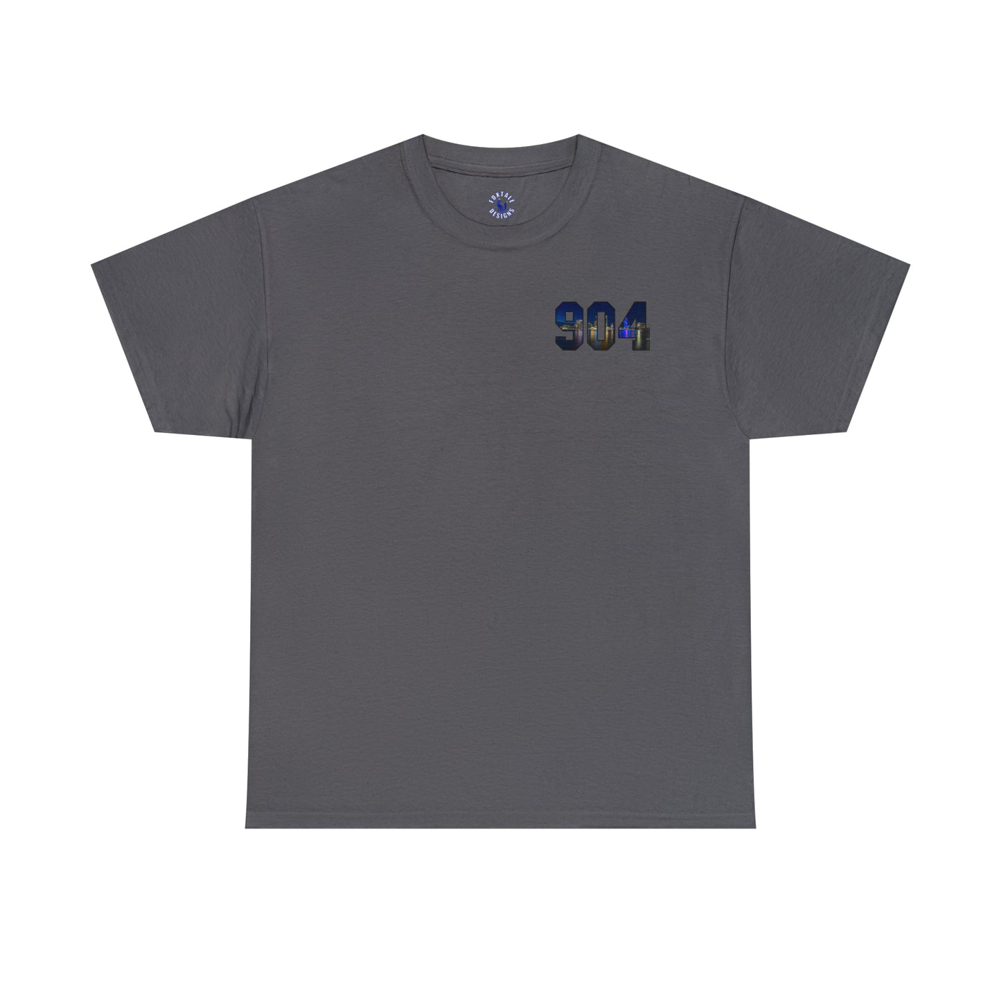 904 Area Code Heavy Cotton Tee - Jacksonville Skyline Edition