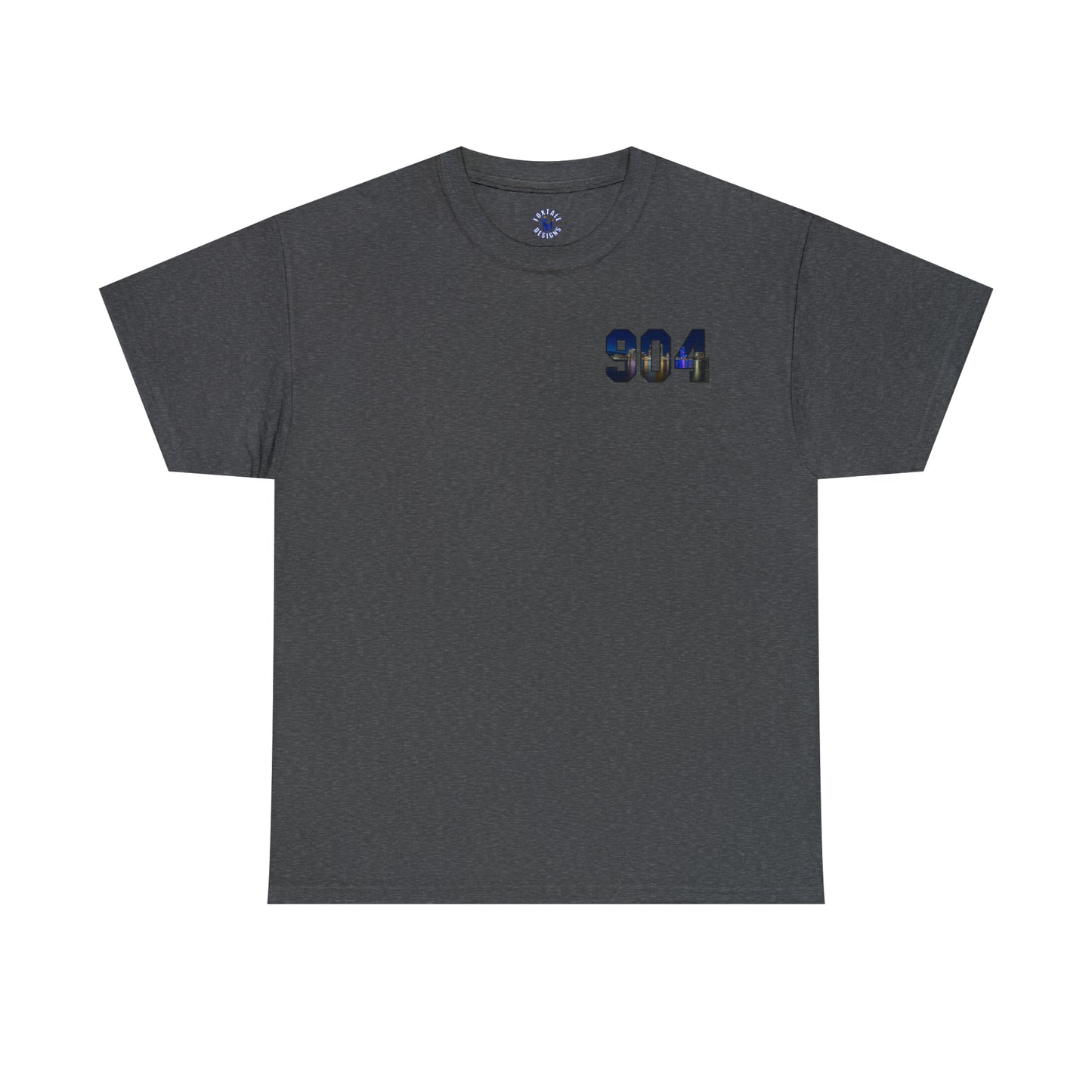 904 Area Code Heavy Cotton Tee - Jacksonville Skyline Edition