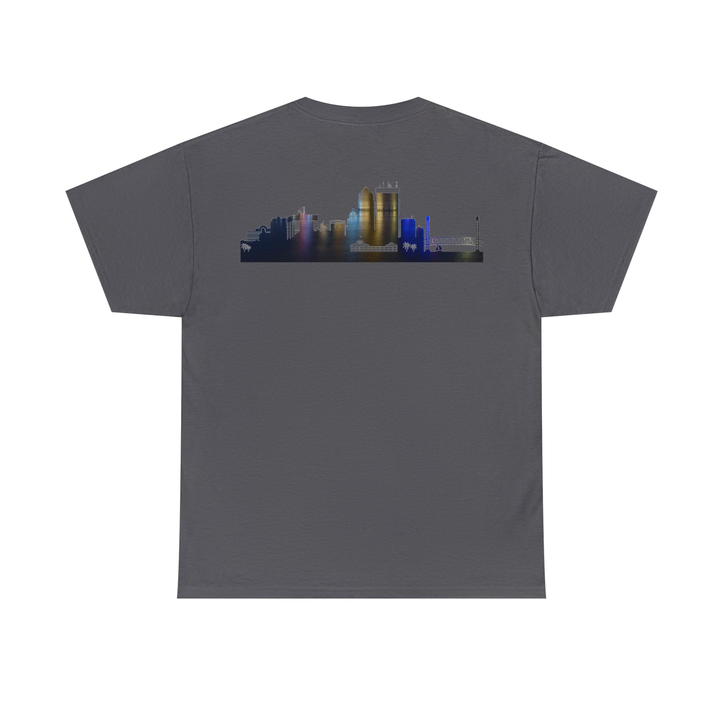 904 Area Code Heavy Cotton Tee - Jacksonville Skyline Edition