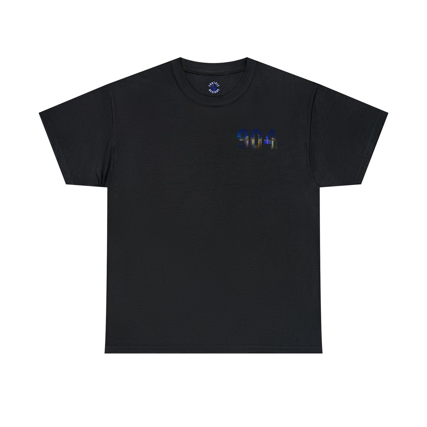 904 Area Code Heavy Cotton Tee - Jacksonville Skyline Edition