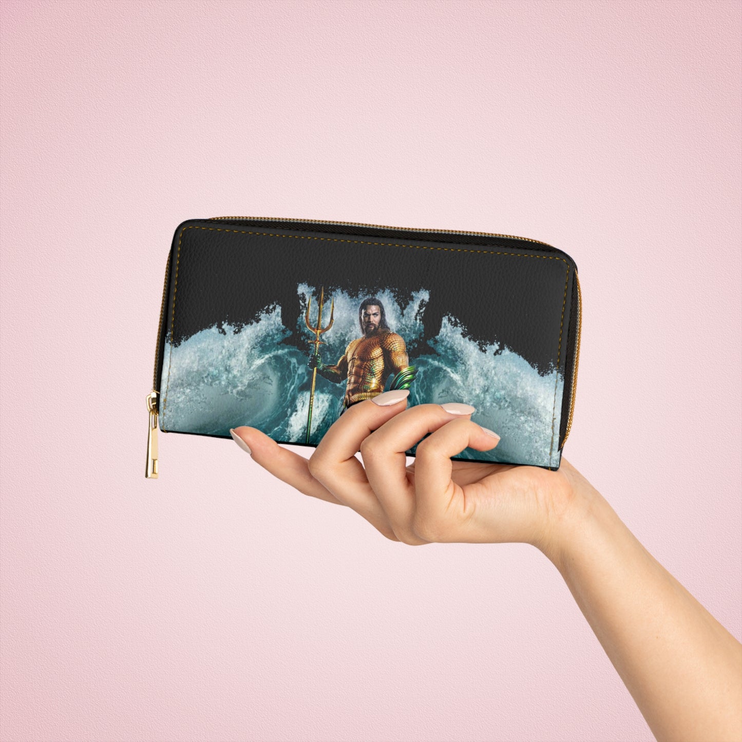 Aqua Zipper Wallet