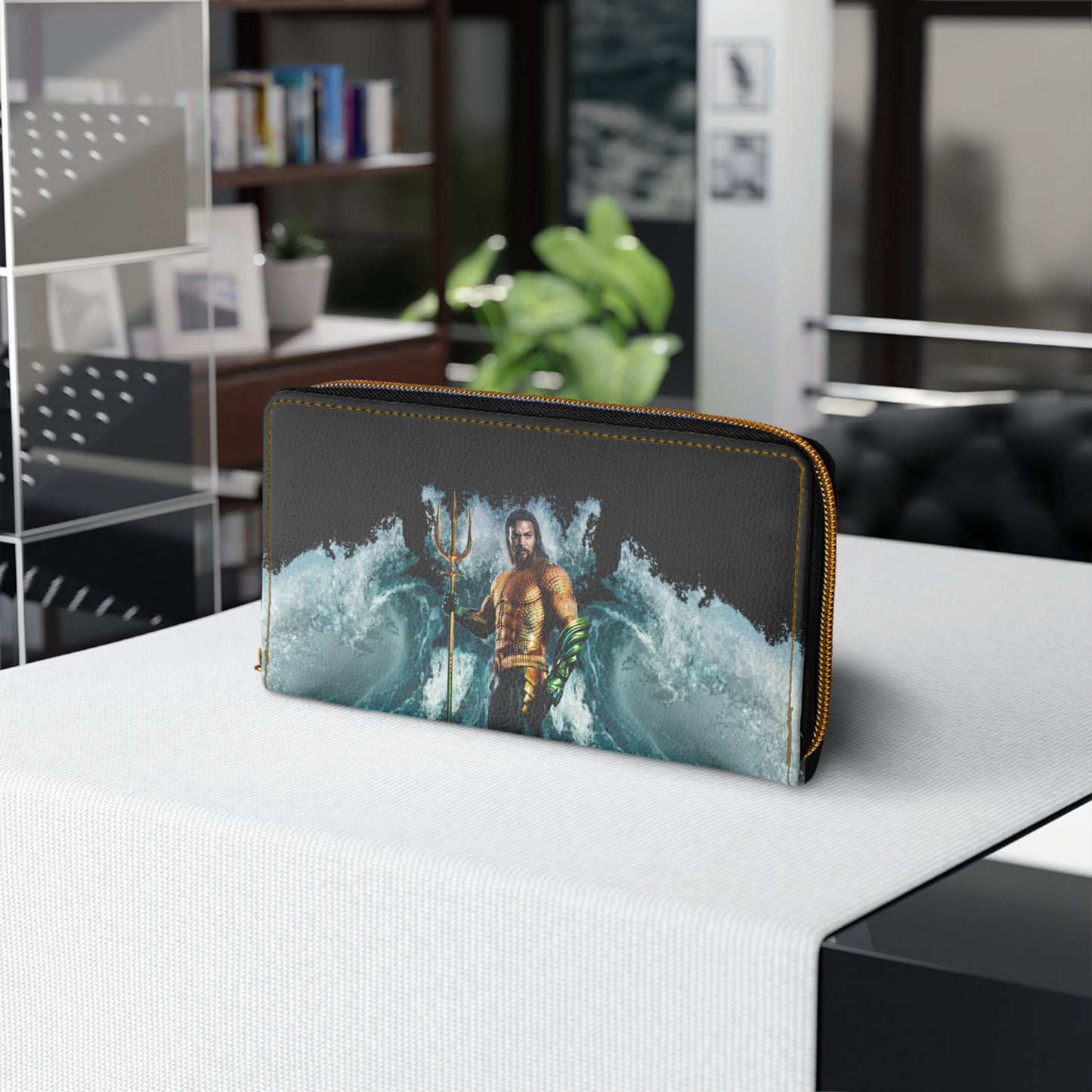 Aqua Zipper Wallet