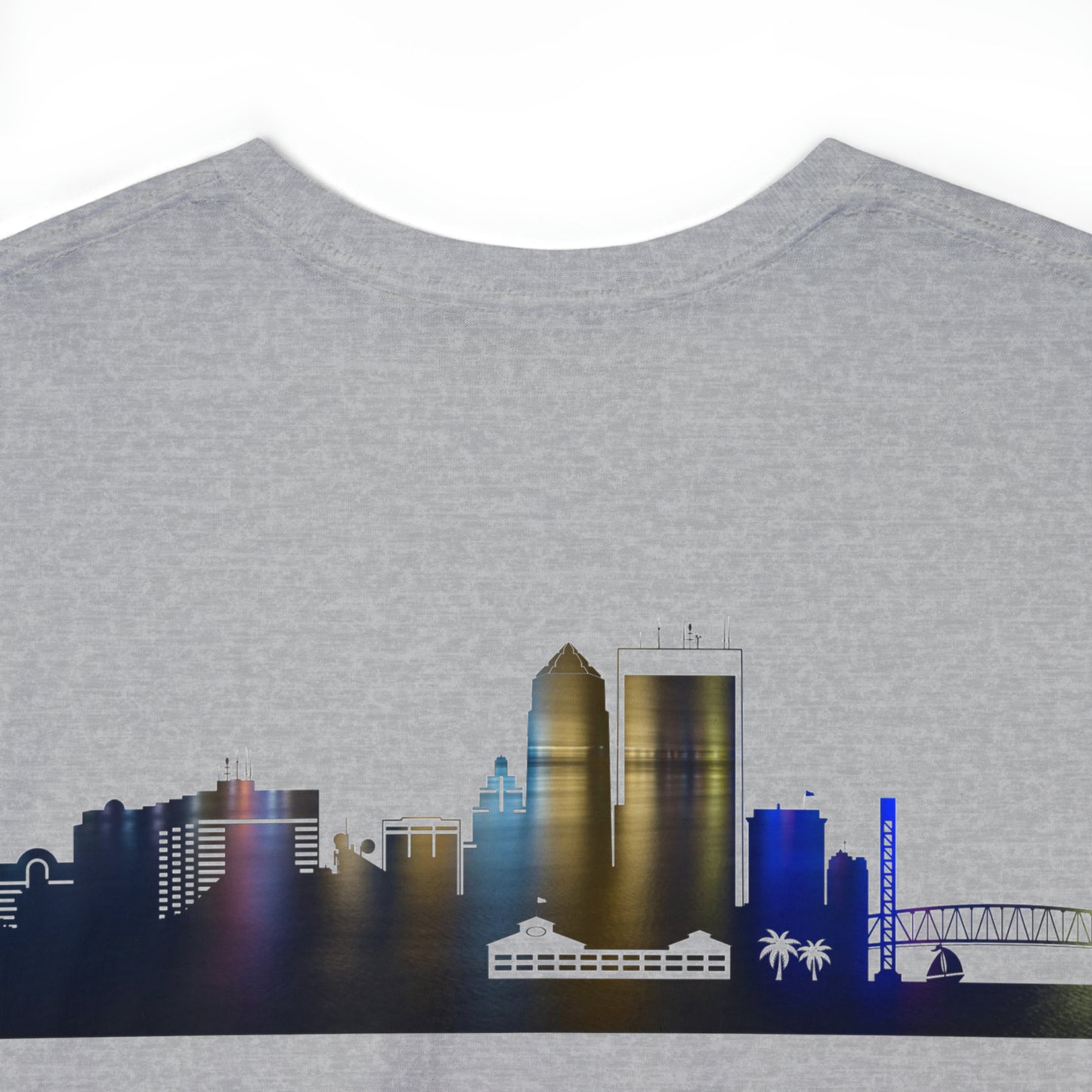 904 Area Code Heavy Cotton Tee - Jacksonville Skyline Edition