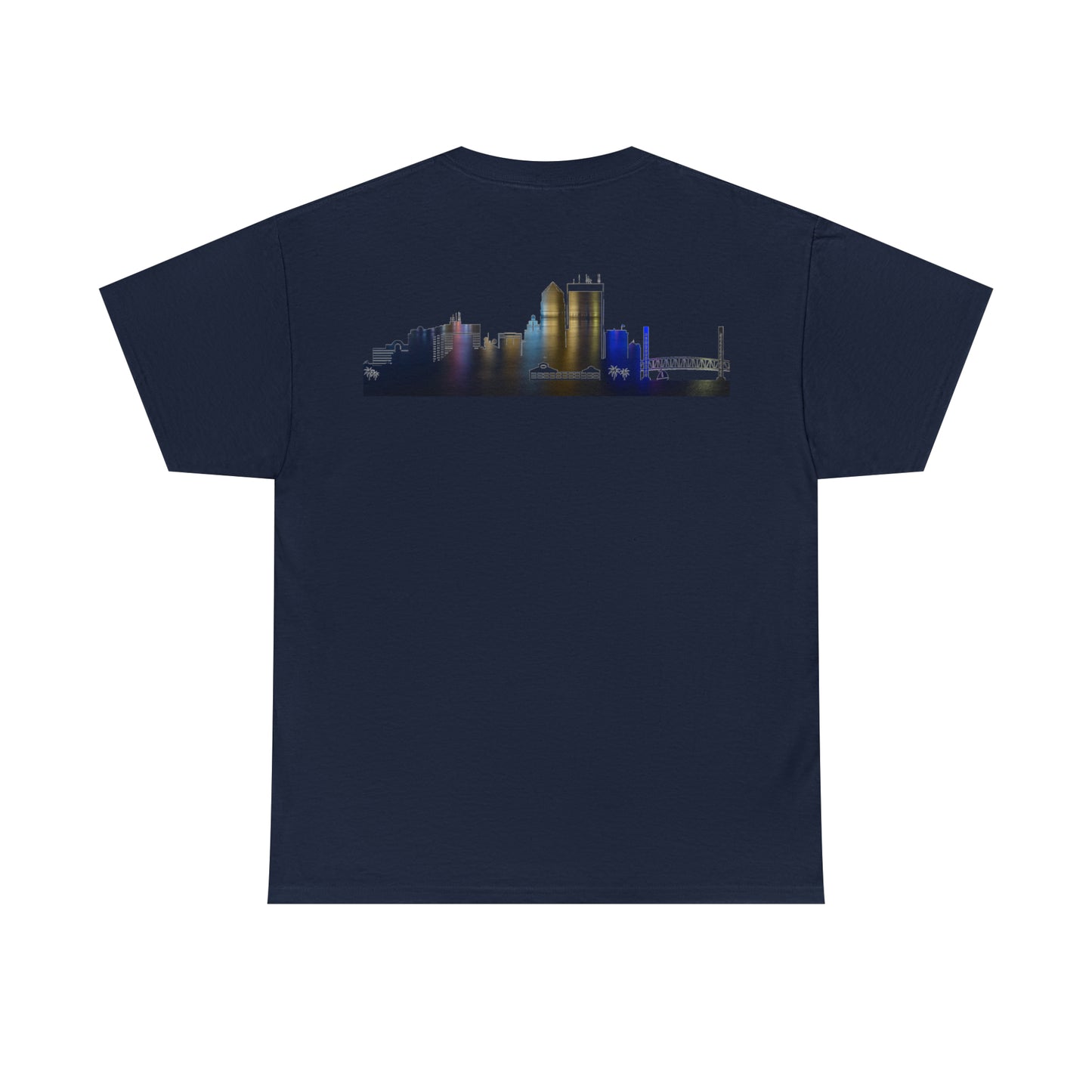 904 Area Code Heavy Cotton Tee - Jacksonville Skyline Edition