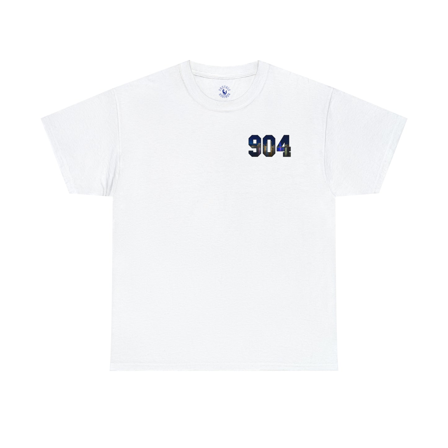 904 Area Code Heavy Cotton Tee - Jacksonville Skyline Edition