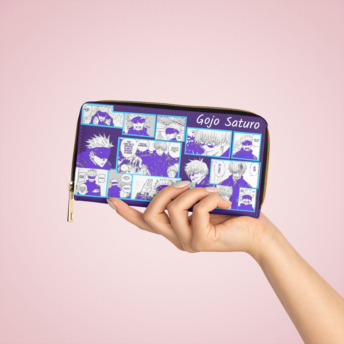 Gojo Saturo zipper wallet