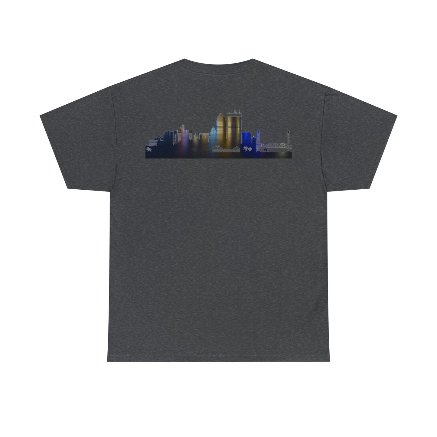 904 Area Code Heavy Cotton Tee - Jacksonville Skyline Edition