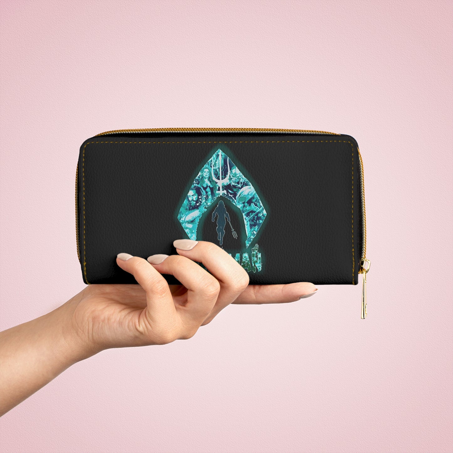 Aqua Zipper Wallet