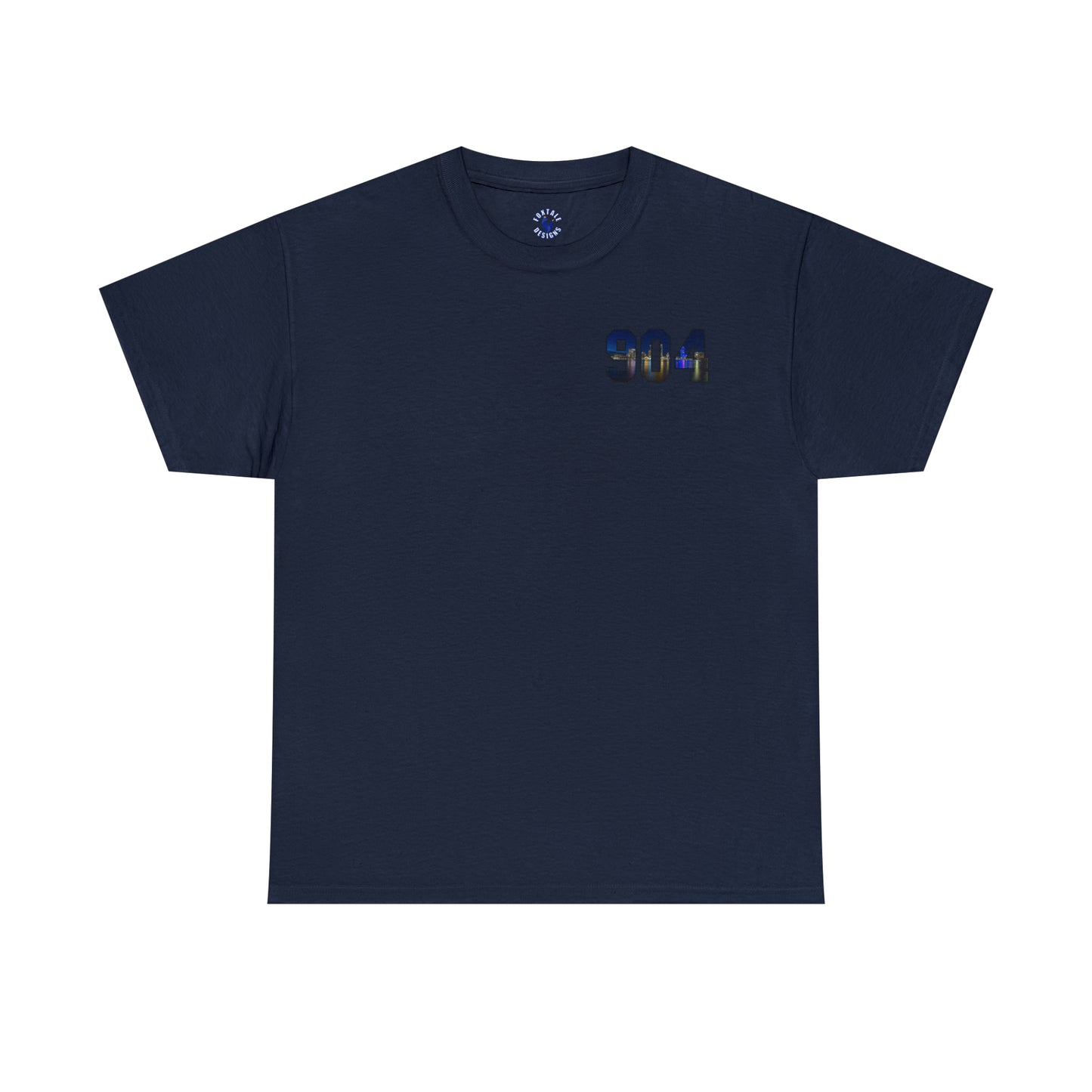 904 Area Code Heavy Cotton Tee - Jacksonville Skyline Edition