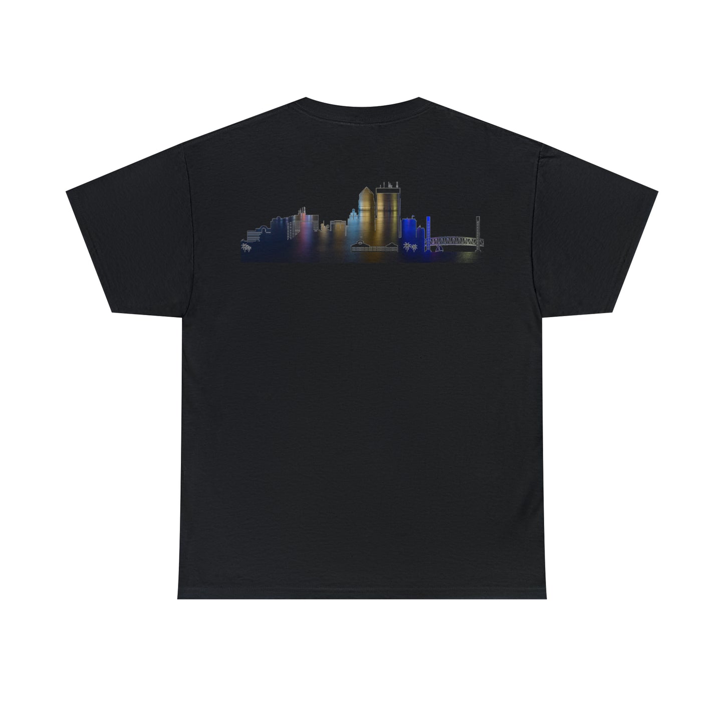 904 Area Code Heavy Cotton Tee - Jacksonville Skyline Edition