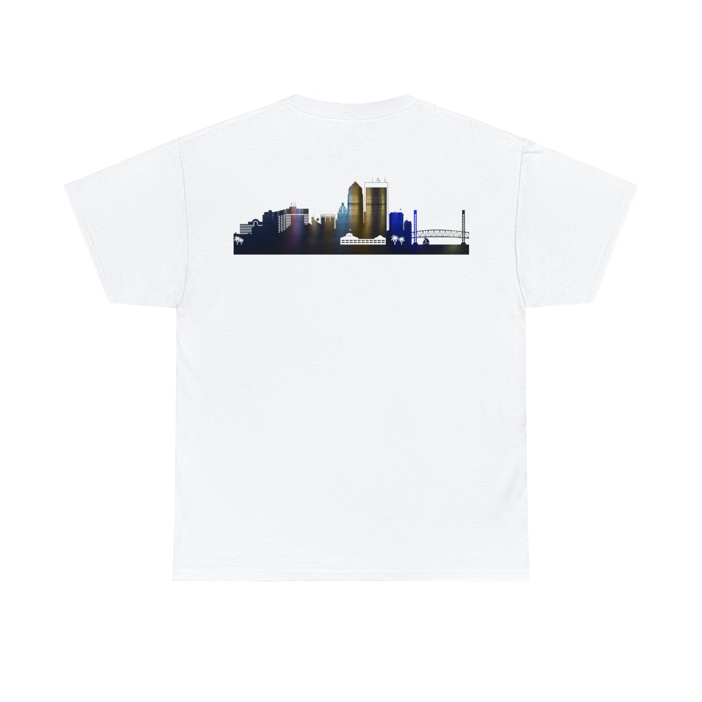 904 Area Code Heavy Cotton Tee - Jacksonville Skyline Edition
