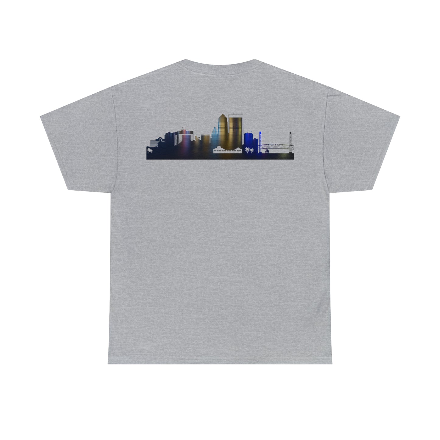 904 Area Code Heavy Cotton Tee - Jacksonville Skyline Edition