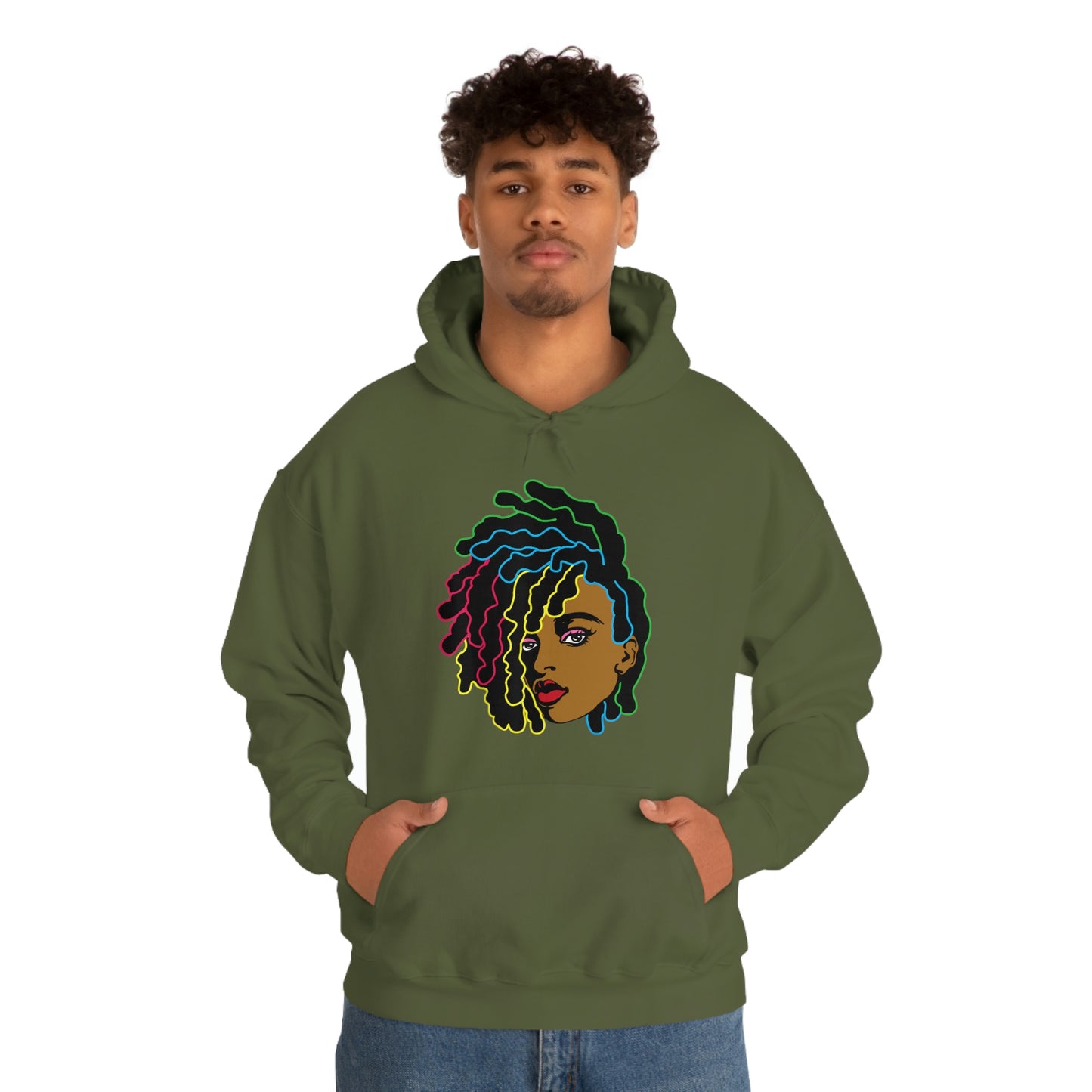 Black Woman Unisex Heavy Blend™ Hoodie