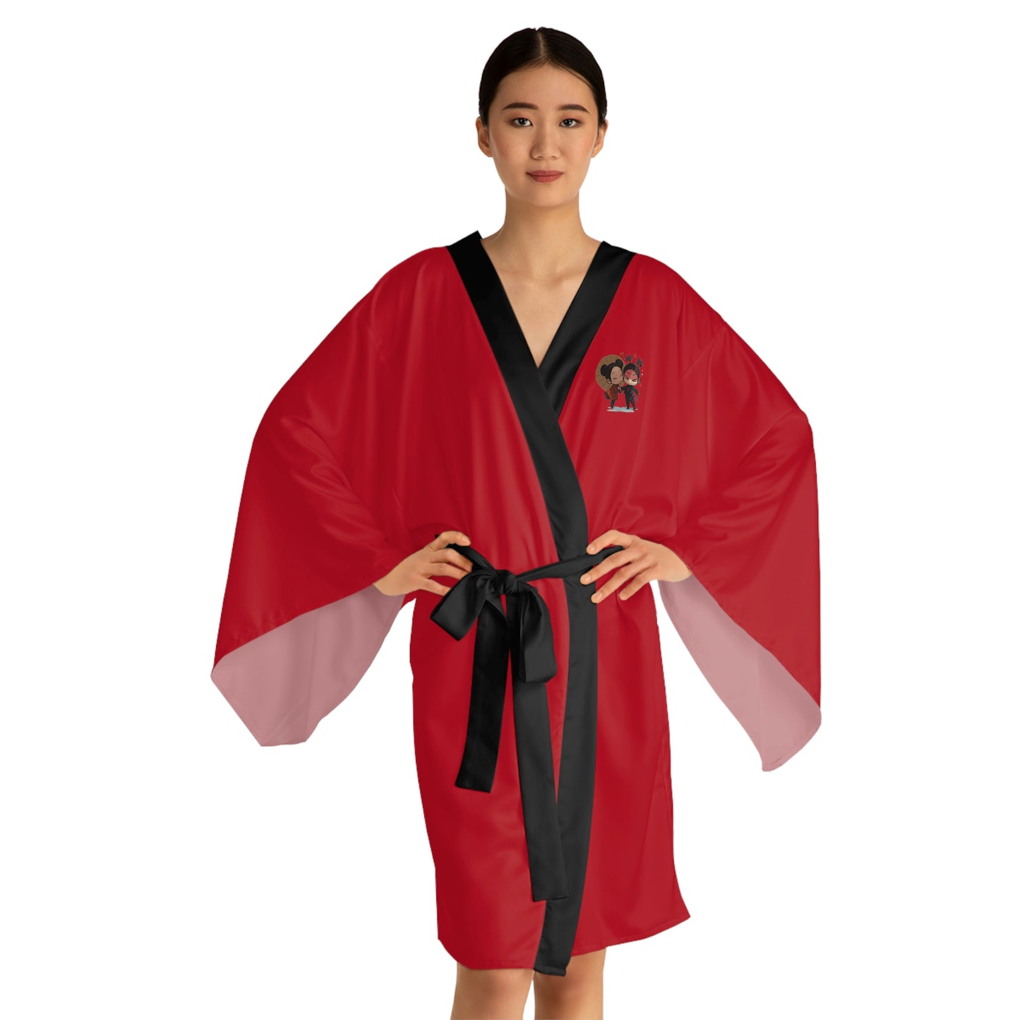Valentine’s Day Long Sleeve Kimono Robe
