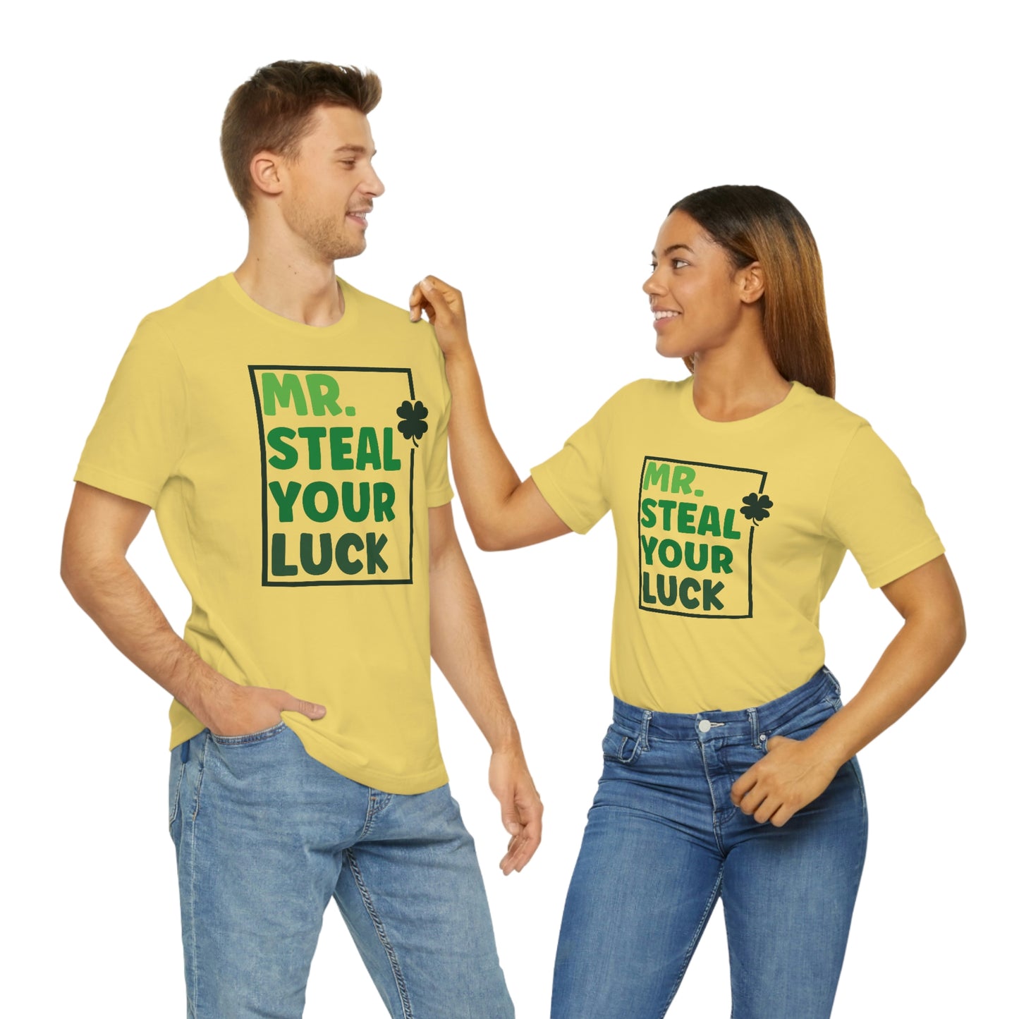 Mr Steal Your Luck St Patricks Day Unisex Jersey Short Sleeve Tee