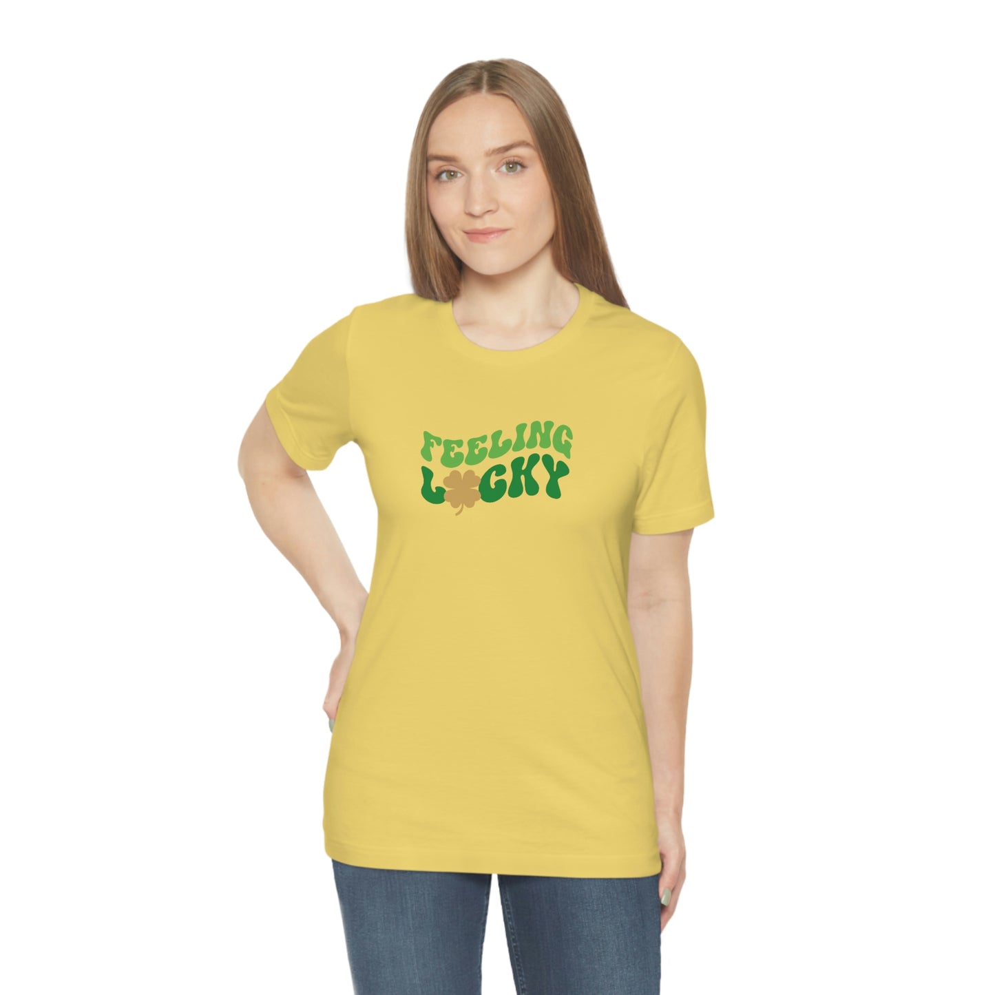 Feeling Lucky, St Patricks Day Unisex Jersey Short Sleeve Tee