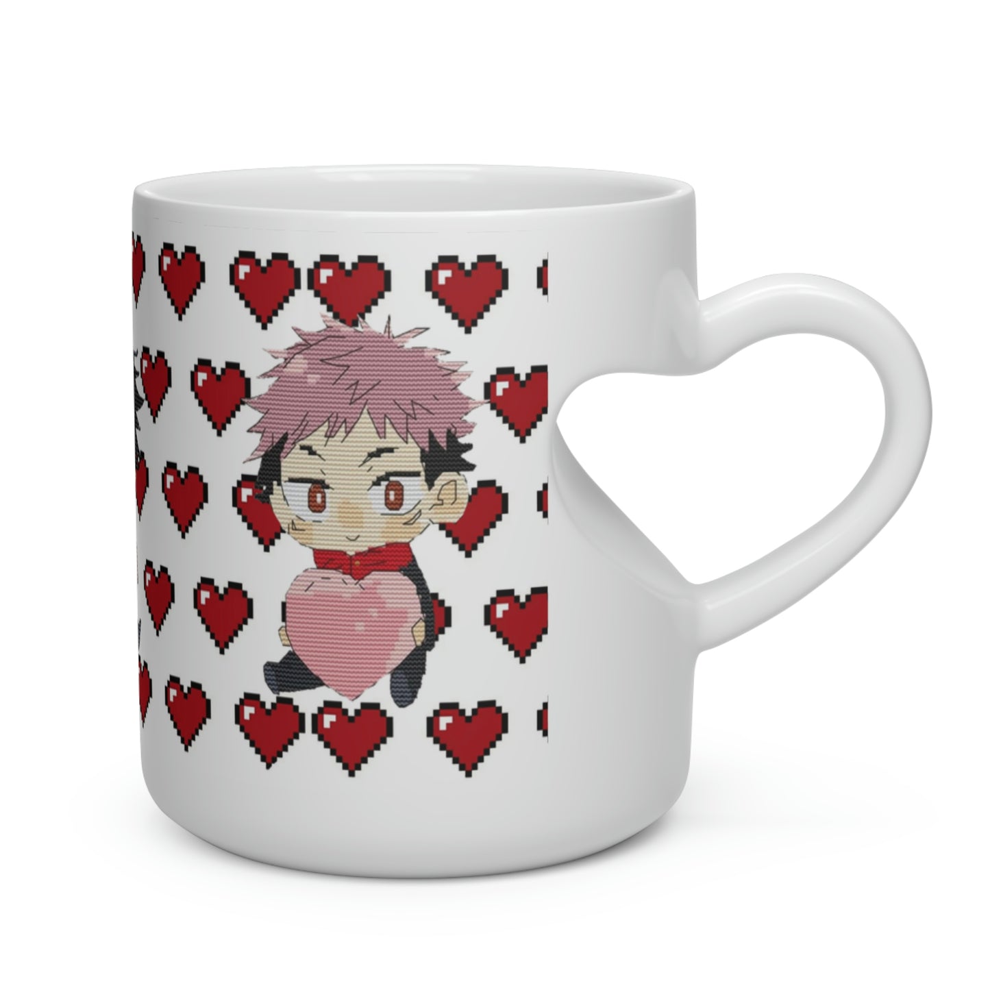 Gojo, Megumi and Itadori Anime Valentine’s Day Heart Shape Mug