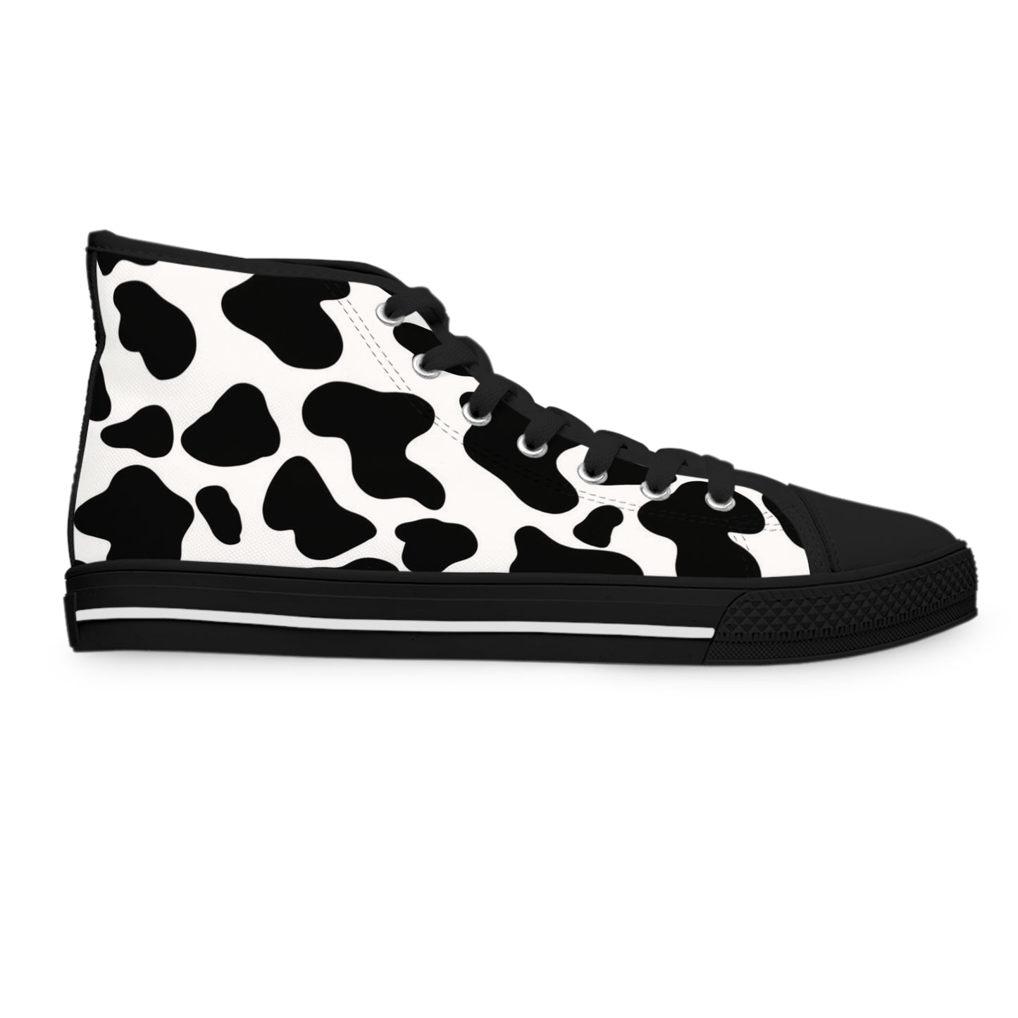 Cow Print Women's High Top Sneakers.