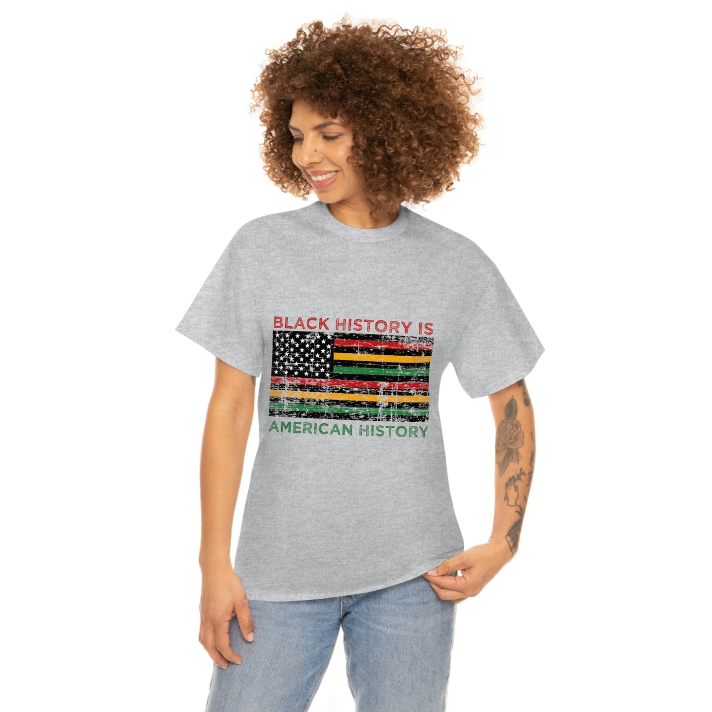 Black History is American History Unisex Heavy Cotton Tee