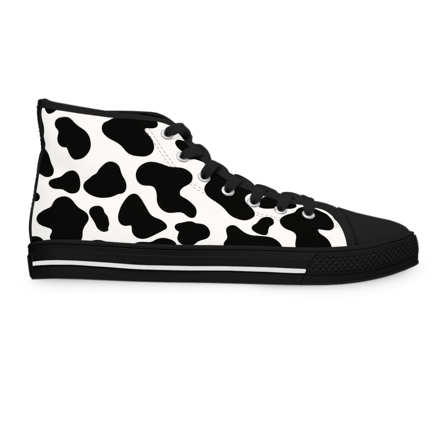 Cow Print Women's High Top Sneakers.