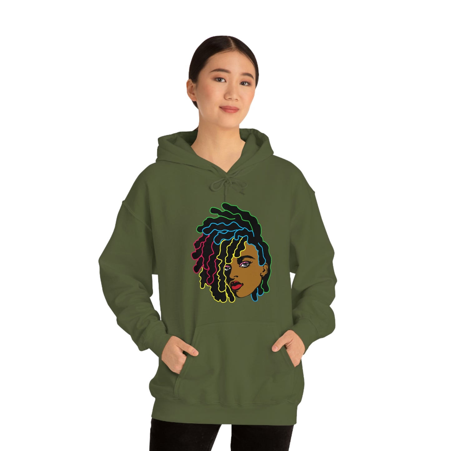 Black Woman Unisex Heavy Blend™ Hoodie