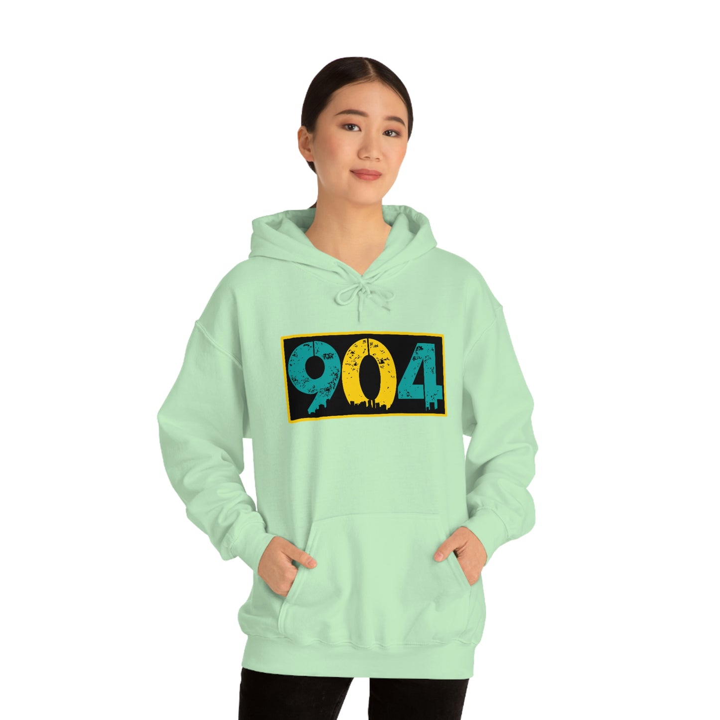 904 City Skyline with black background Unisex Heavy Blend™ Hooded Sweatshirt