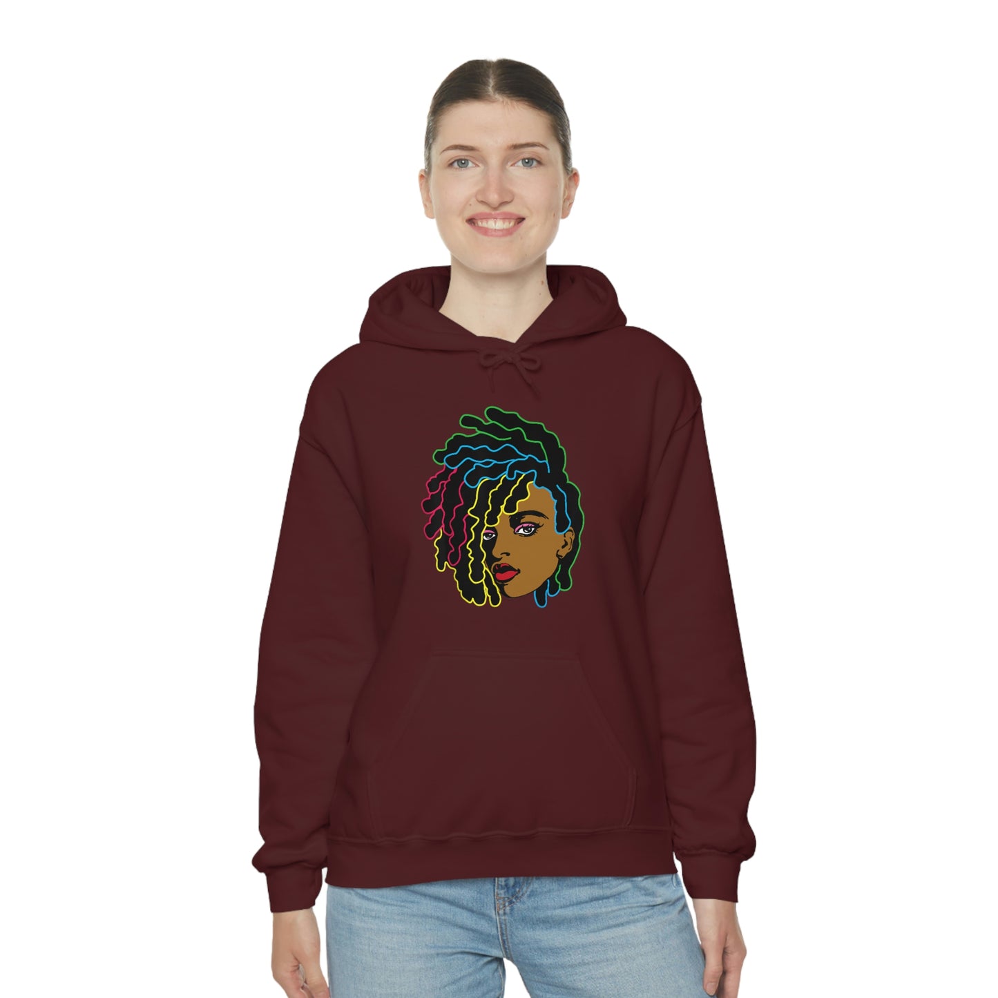 Black Woman Unisex Heavy Blend™ Hoodie