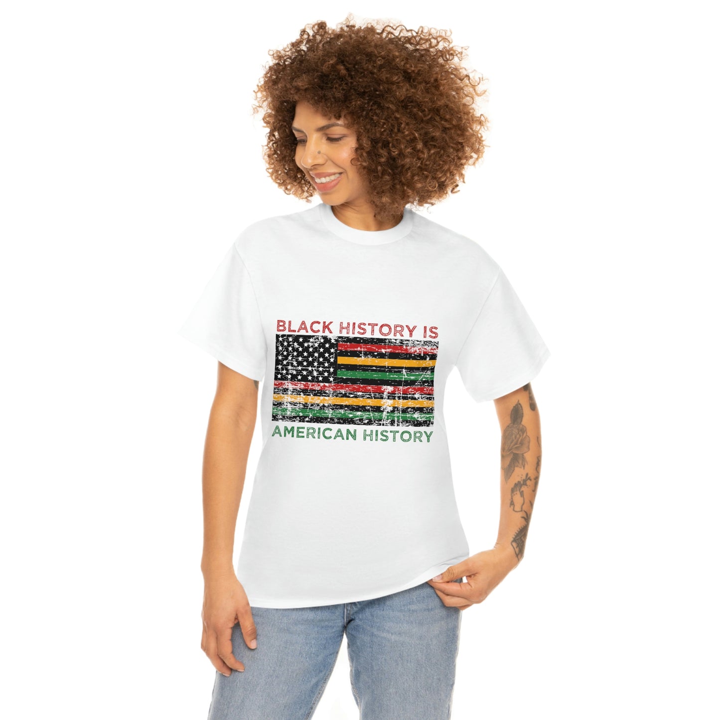 Black History is American History Unisex Heavy Cotton Tee