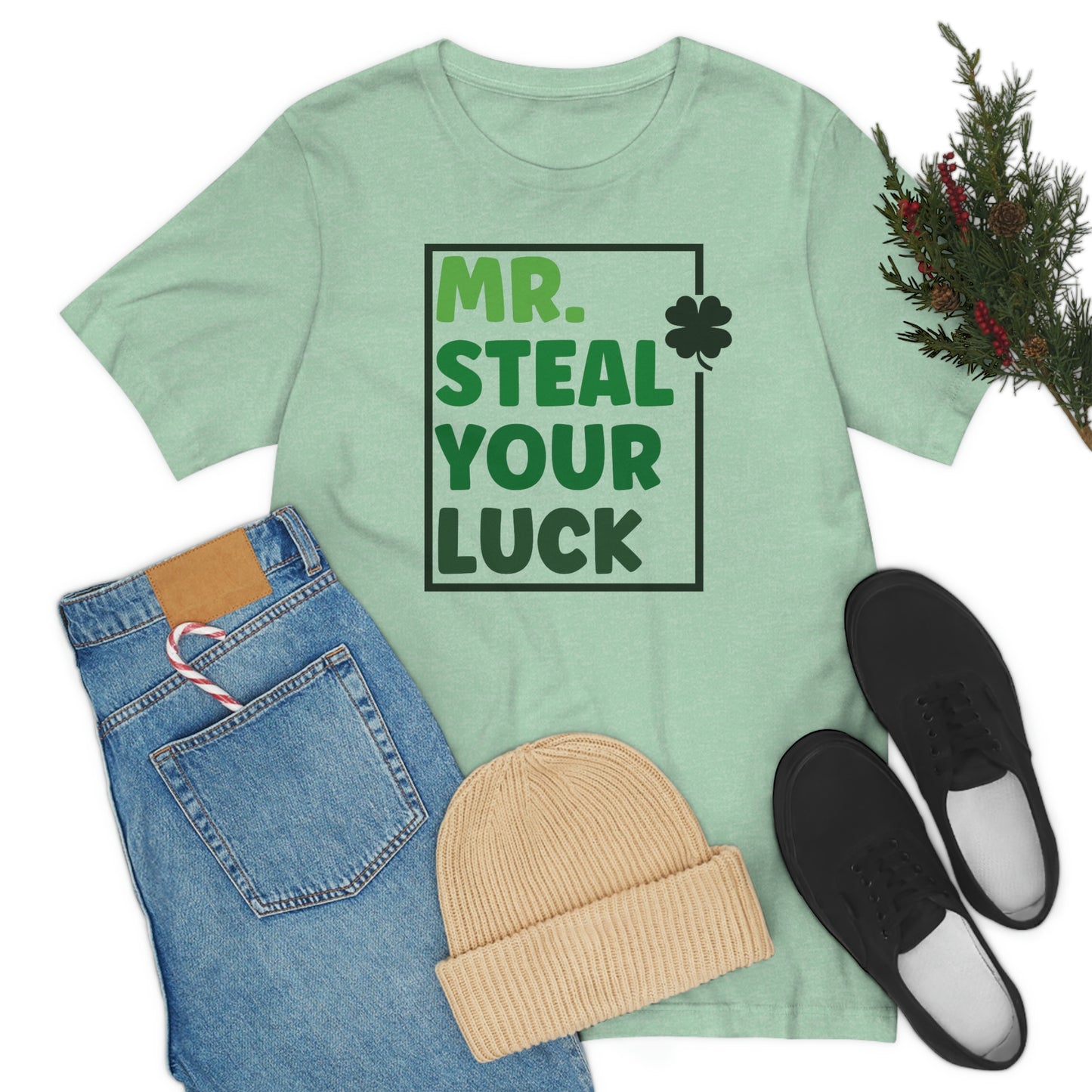 Mr Steal Your Luck St Patricks Day Unisex Jersey Short Sleeve Tee
