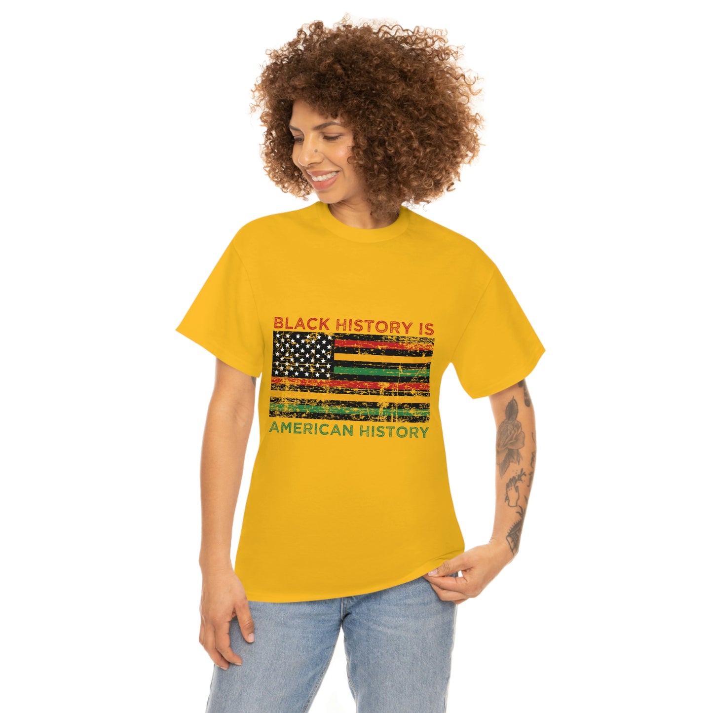 Black History is American History Unisex Heavy Cotton Tee