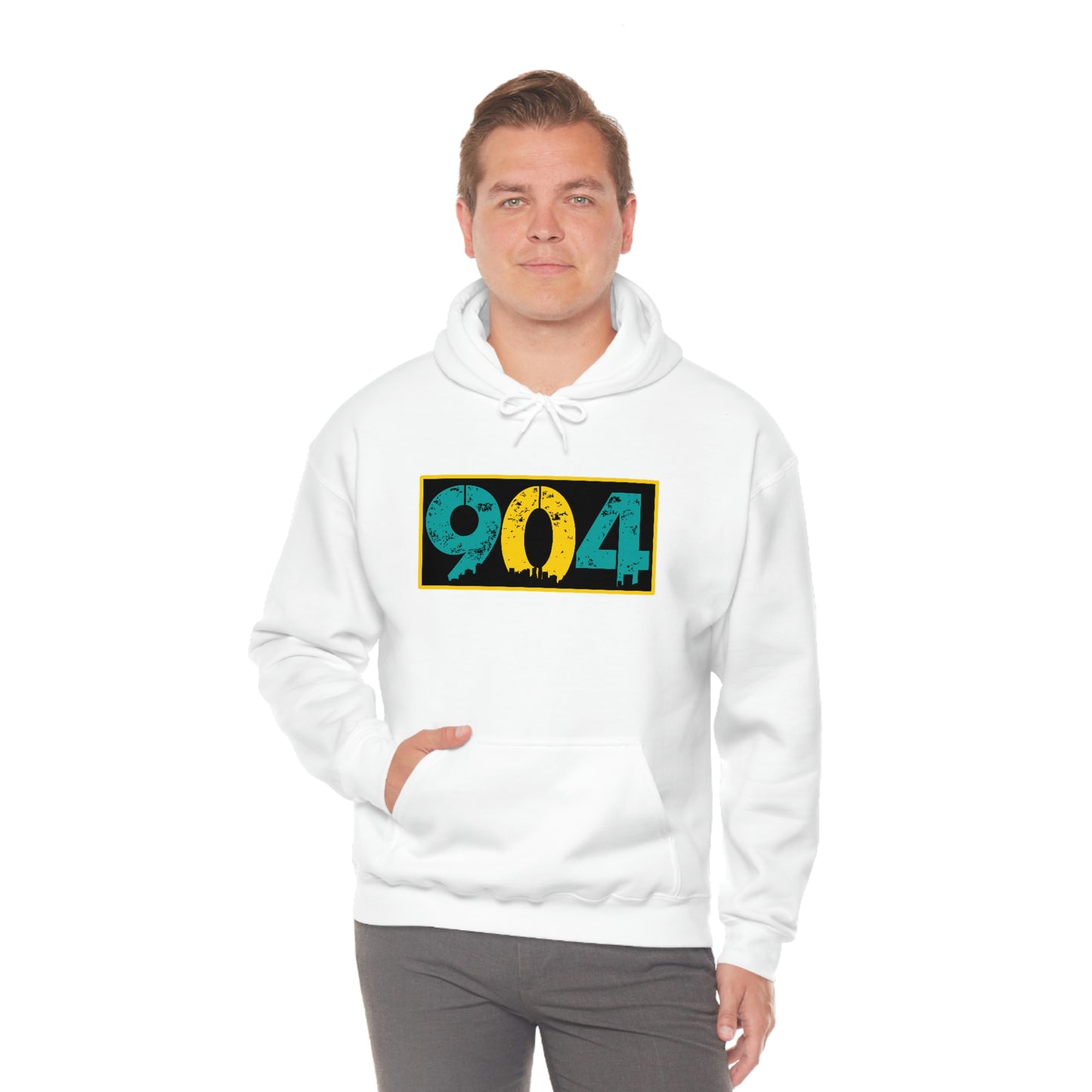 904 City Skyline with black background Unisex Heavy Blend™ Hooded Sweatshirt