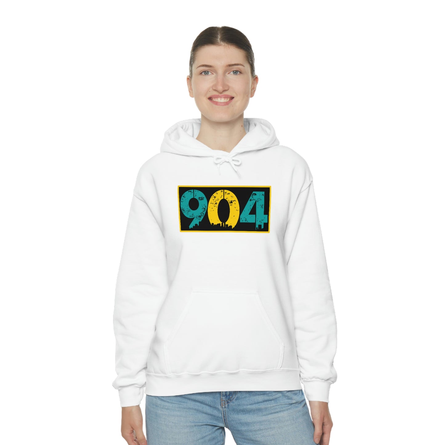 904 City Skyline with black background Unisex Heavy Blend™ Hooded Sweatshirt