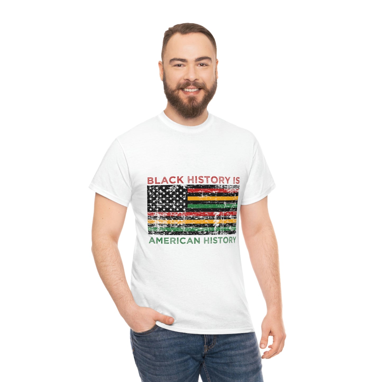 Black History is American History Unisex Heavy Cotton Tee