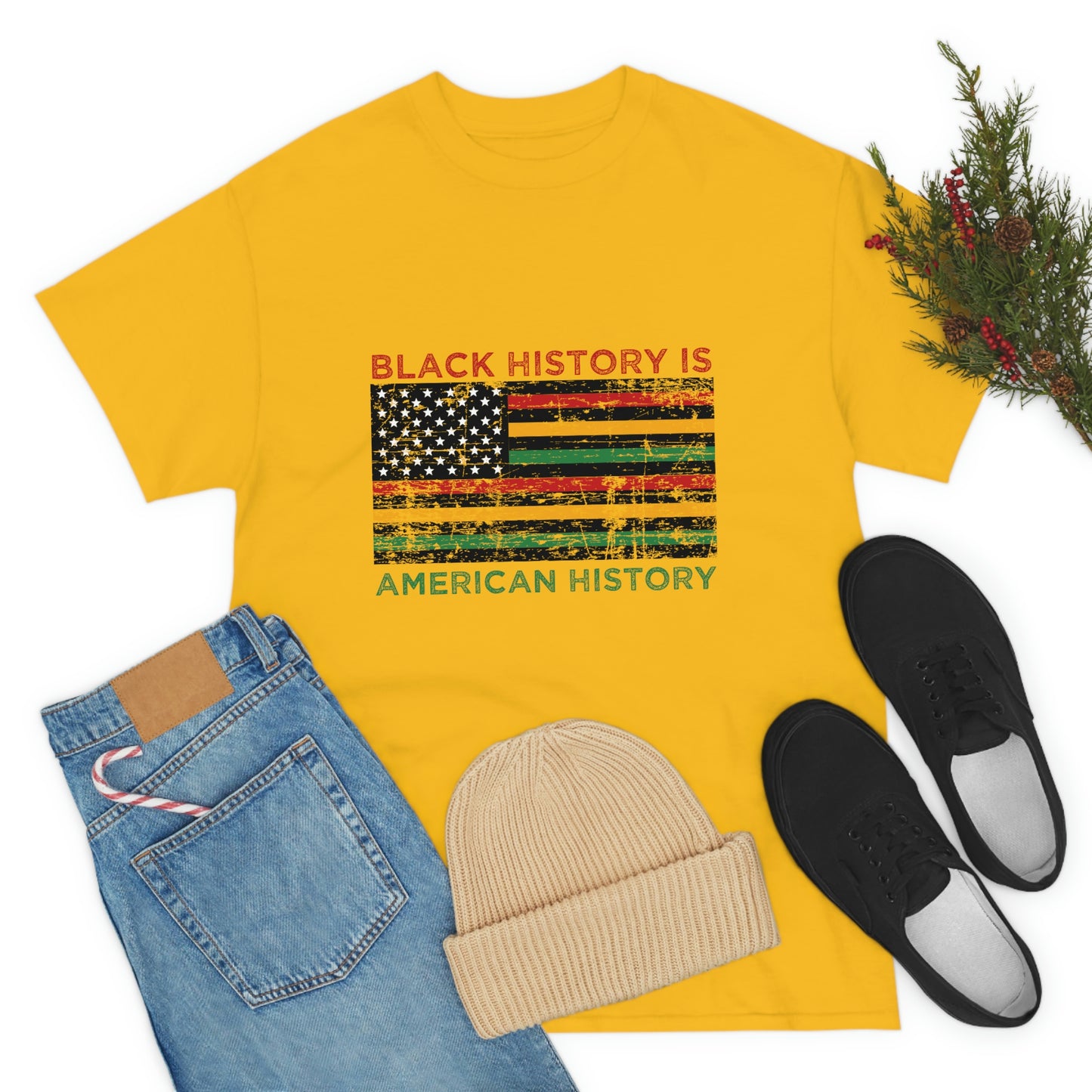 Black History is American History Unisex Heavy Cotton Tee
