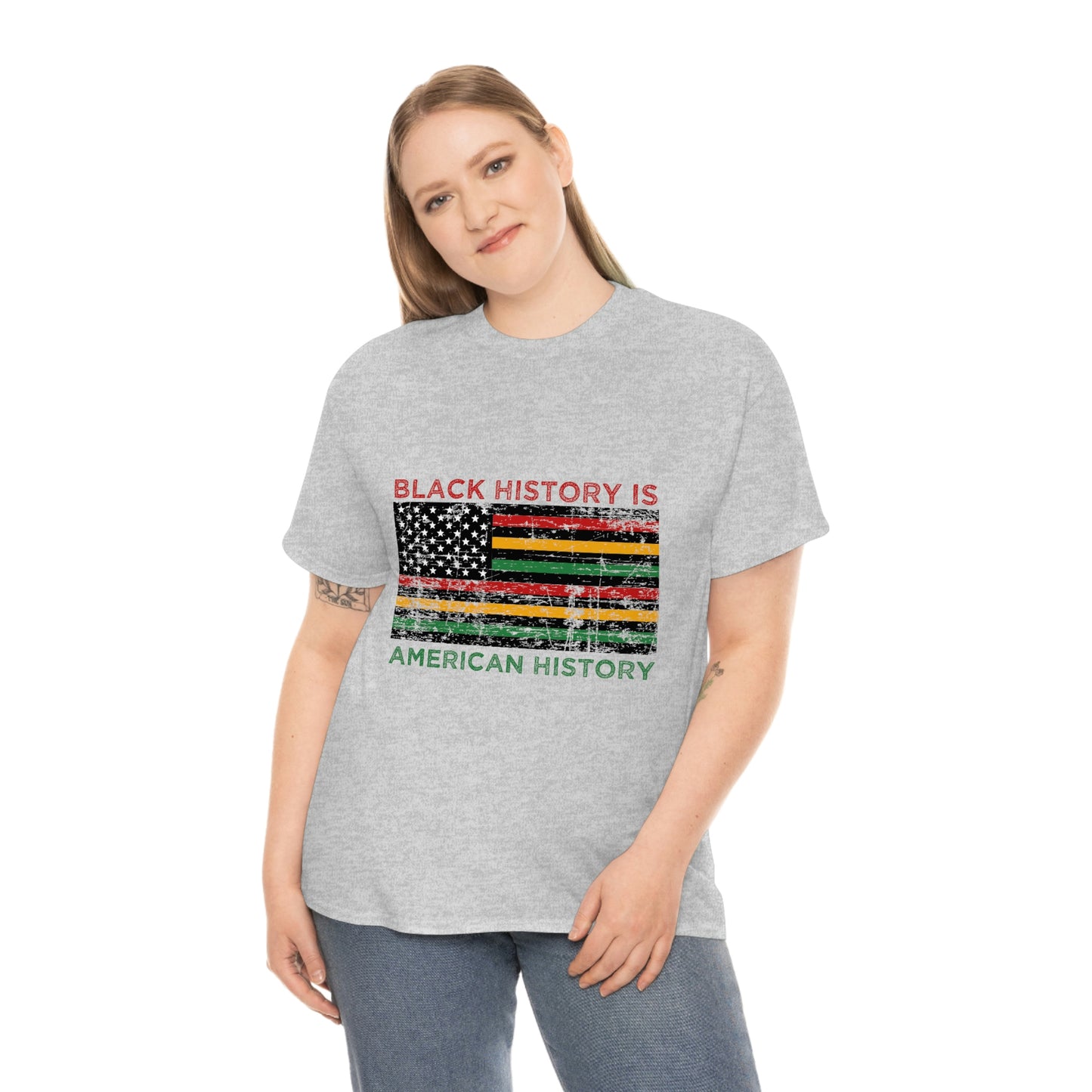Black History is American History Unisex Heavy Cotton Tee