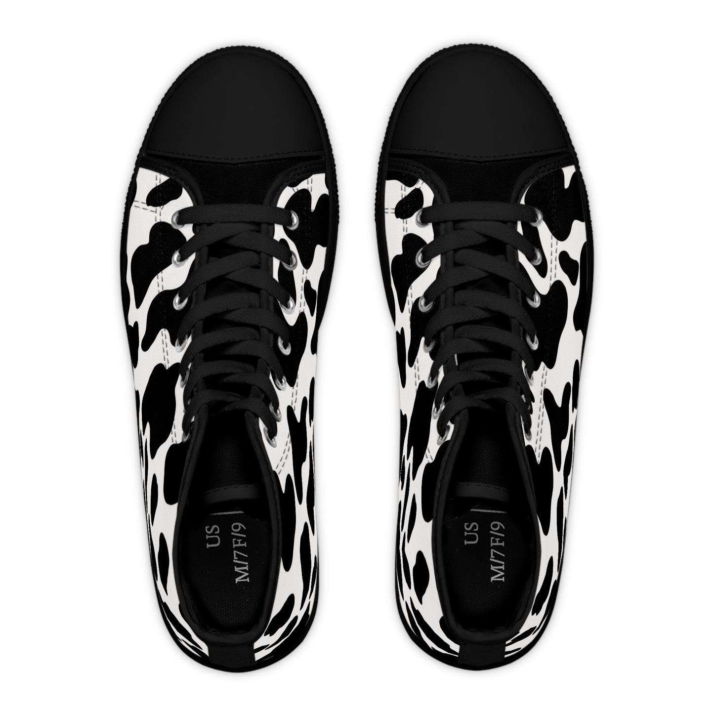 Cow Print Women's High Top Sneakers.