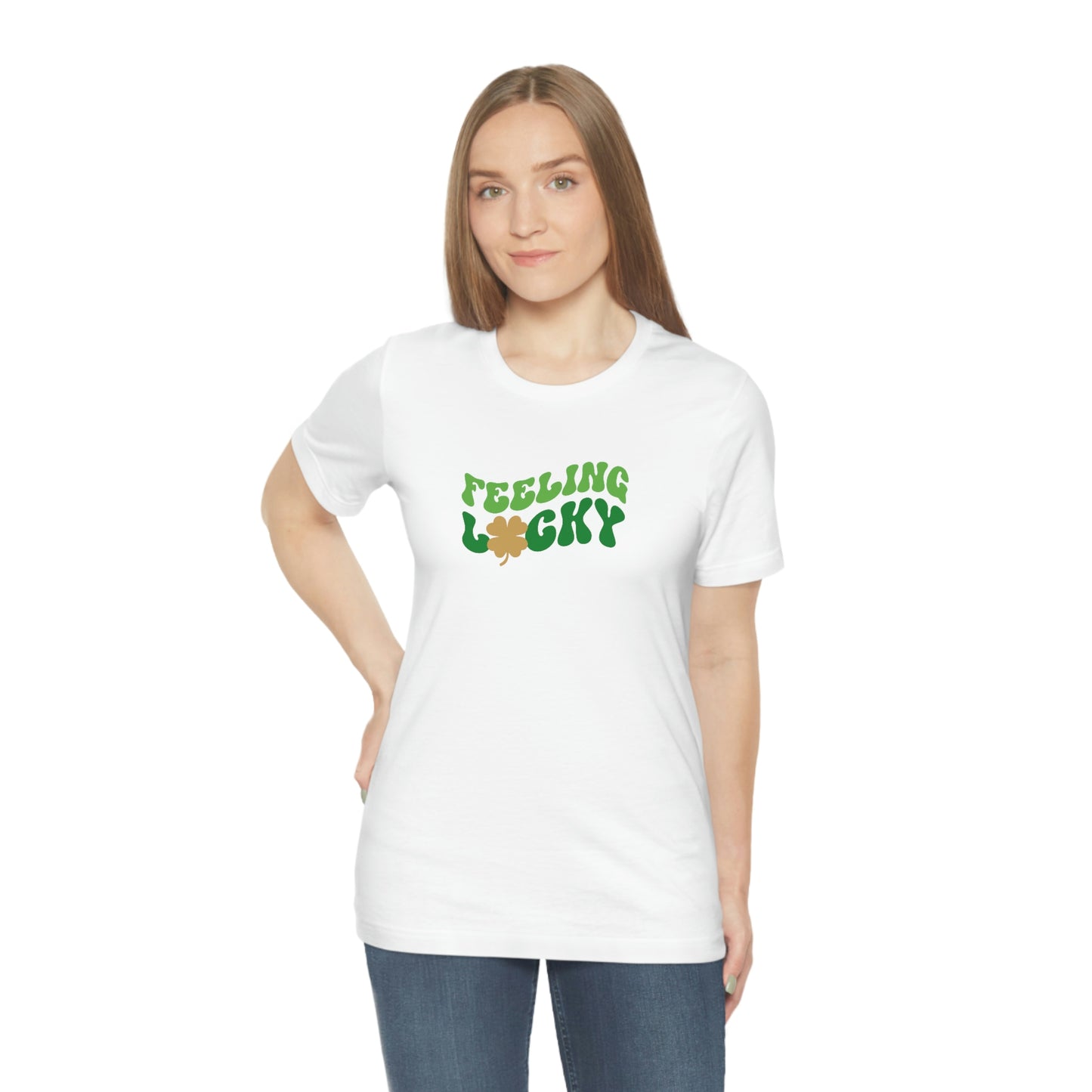 Feeling Lucky, St Patricks Day Unisex Jersey Short Sleeve Tee