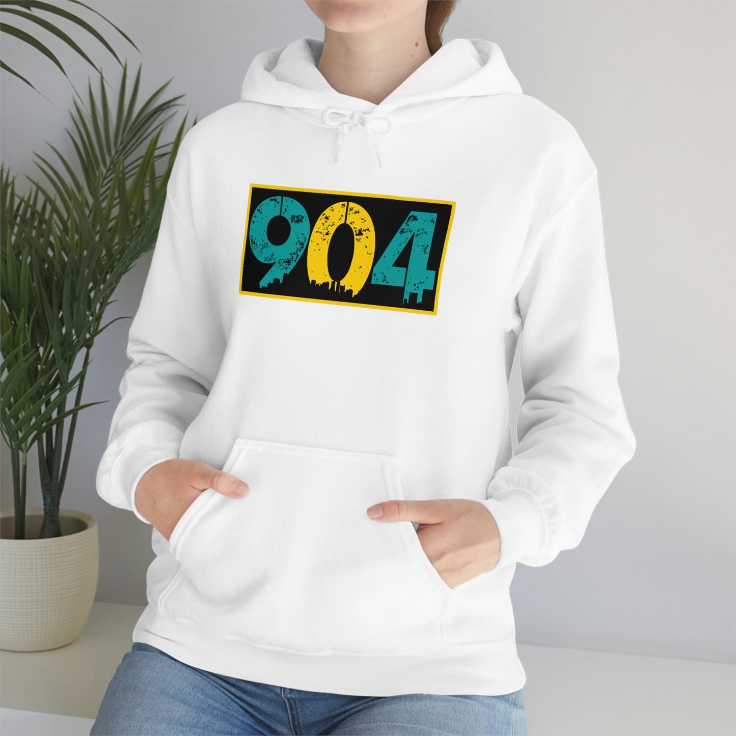 904 City Skyline with black background Unisex Heavy Blend™ Hooded Sweatshirt