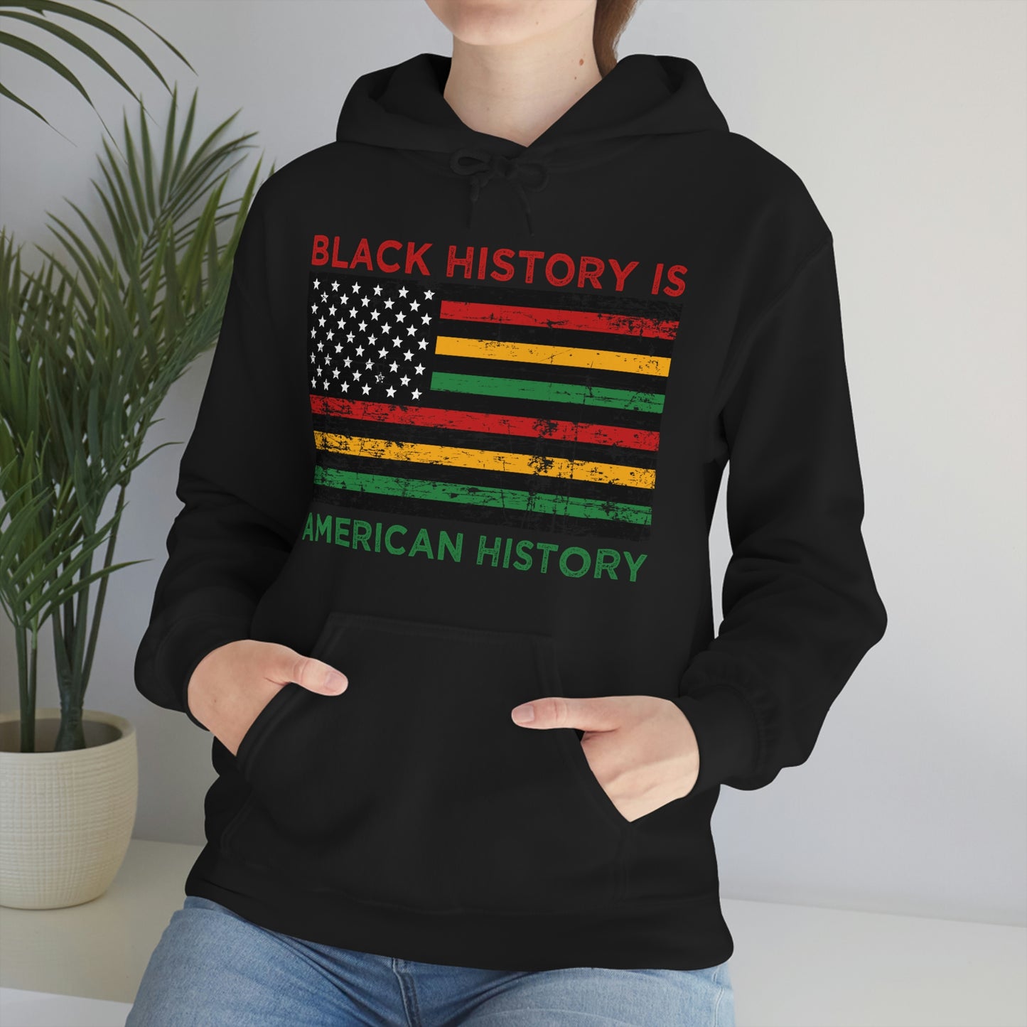 Black History is American History Unisex Heavy Blend™ Hooded Sweatshirt