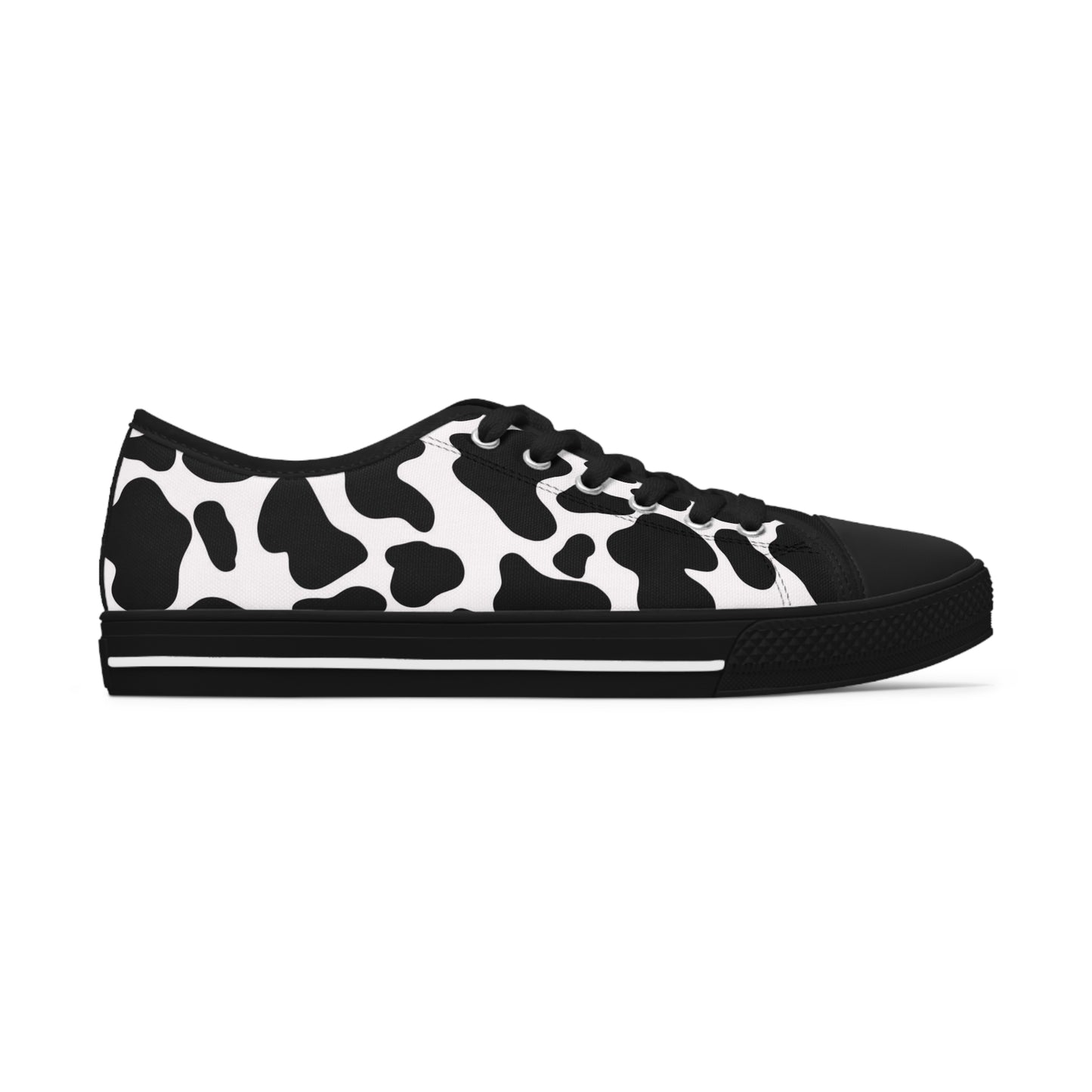 Women's Low Top Cow Print Sneakers