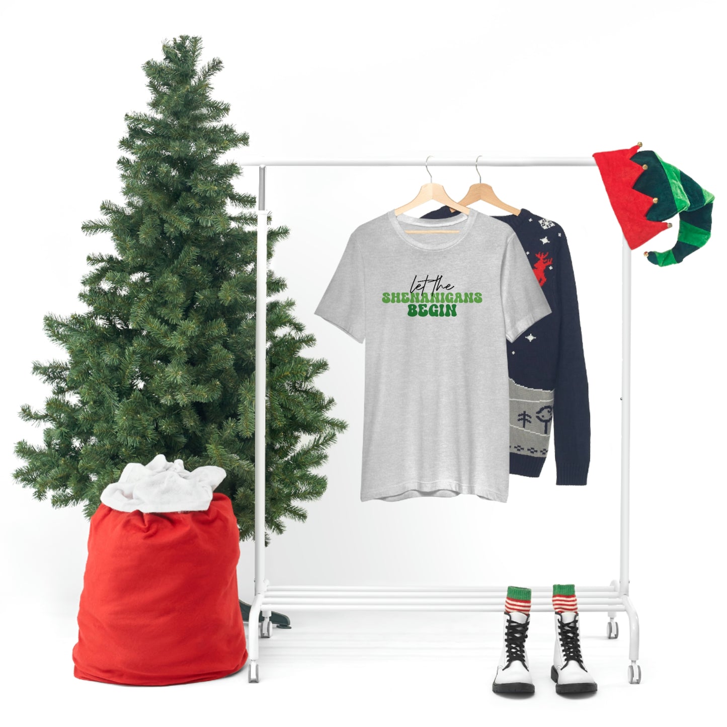 Let the Shenanigans Begin St. Patricks Day Unisex Jersey Short Sleeve Tee