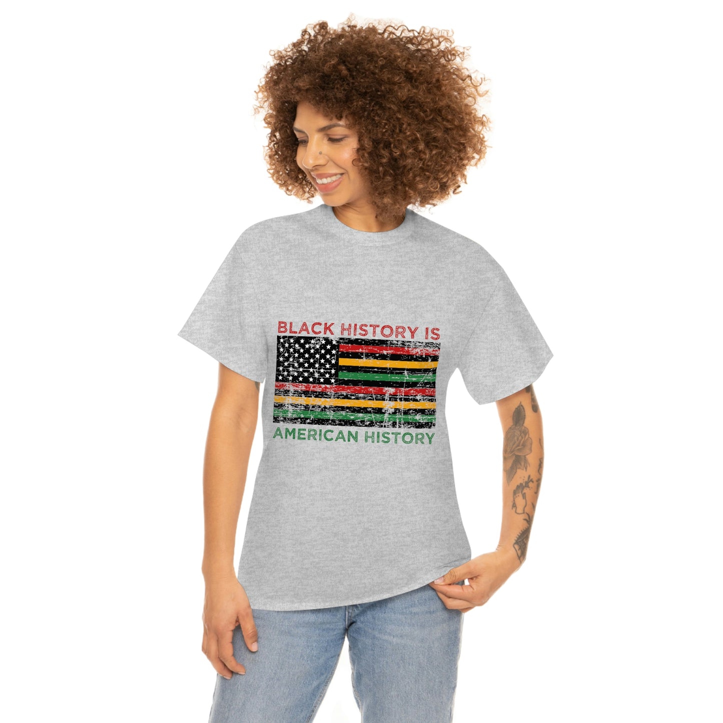Black History is American History Unisex Heavy Cotton Tee