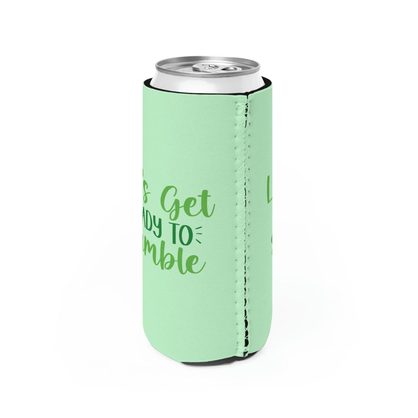 Lets Get Read to Stumble St. Patricks Day Slim Can Cooler
