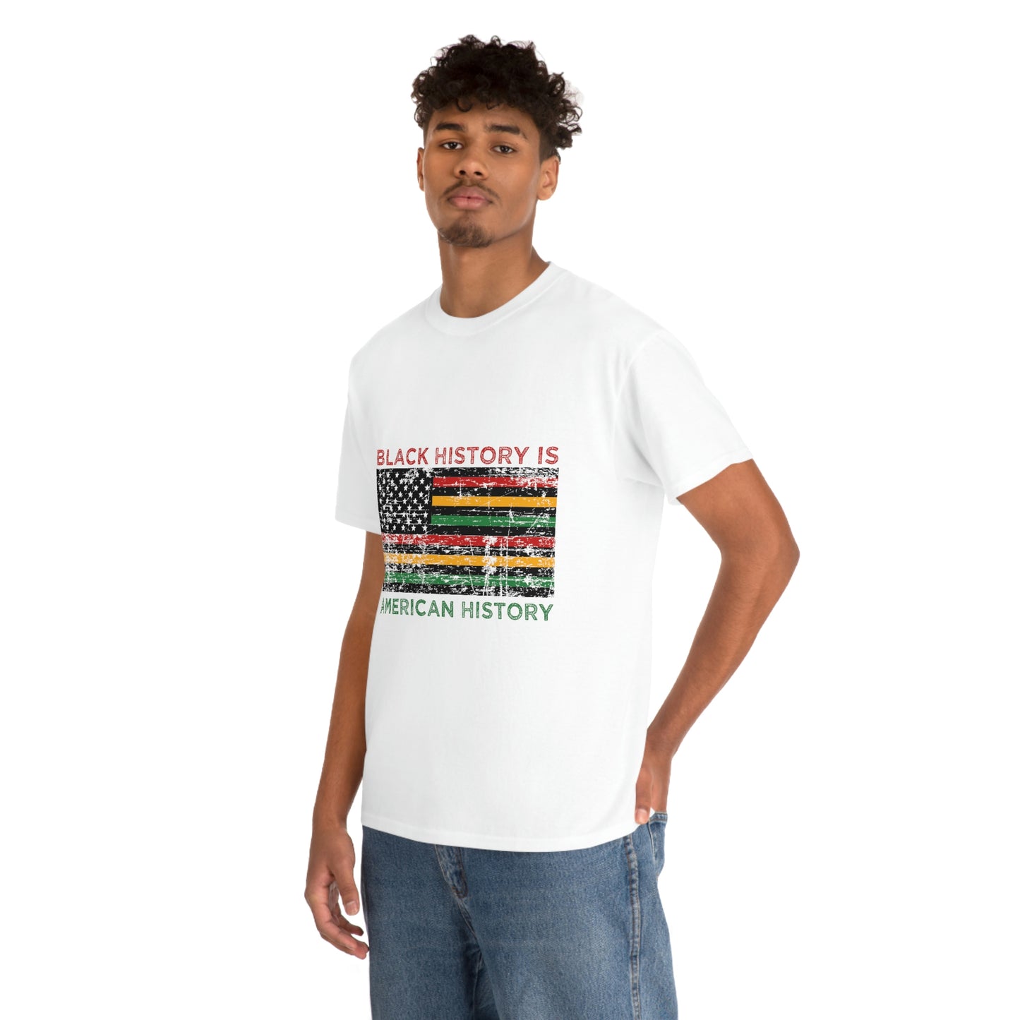 Black History is American History Unisex Heavy Cotton Tee