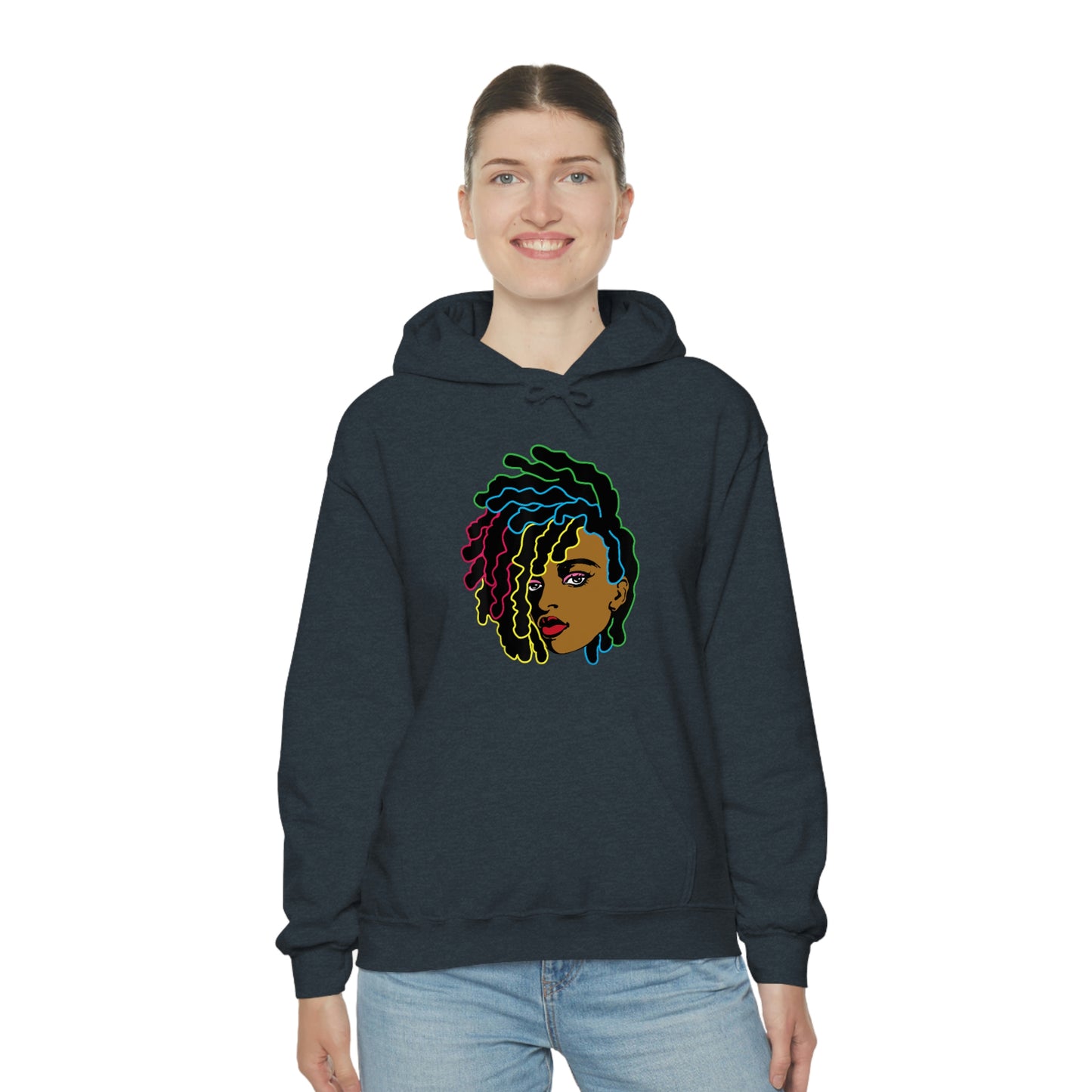 Black Woman Unisex Heavy Blend™ Hoodie