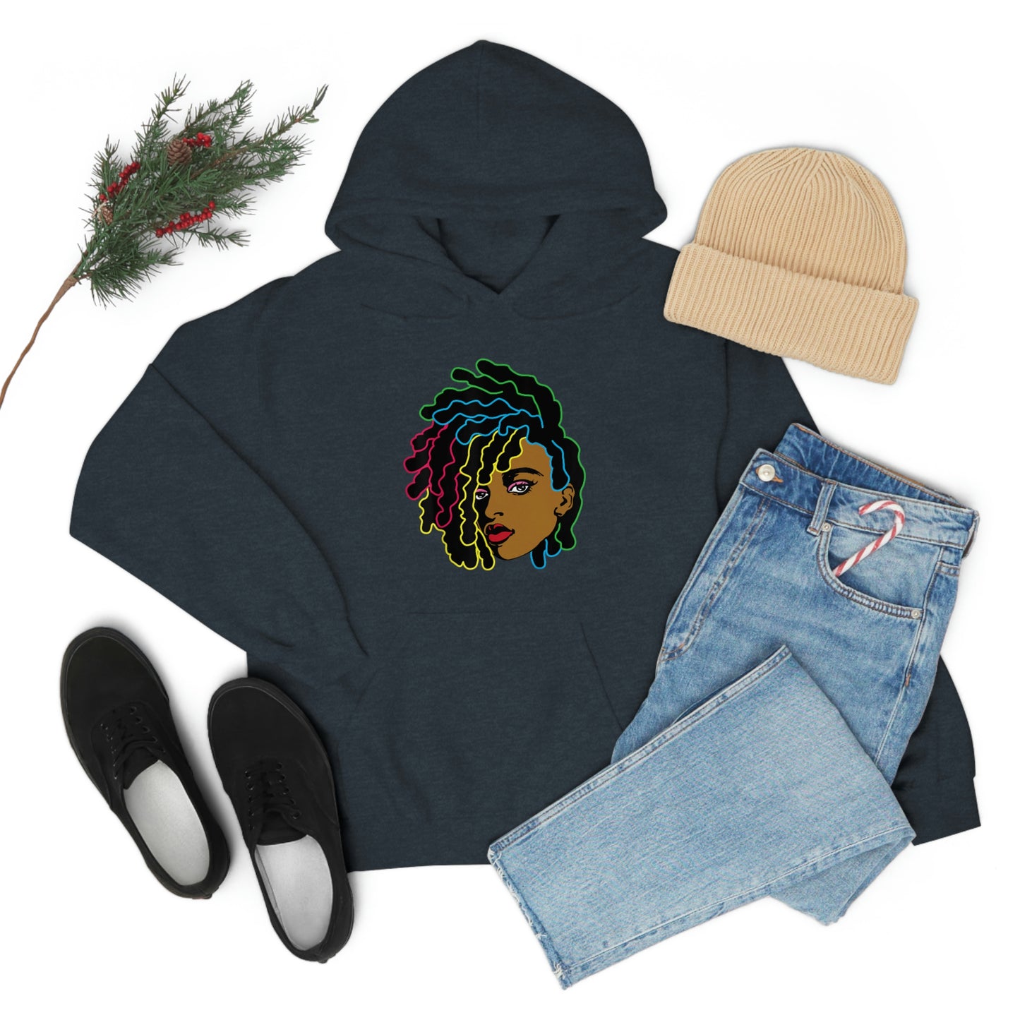 Black Woman Unisex Heavy Blend™ Hoodie