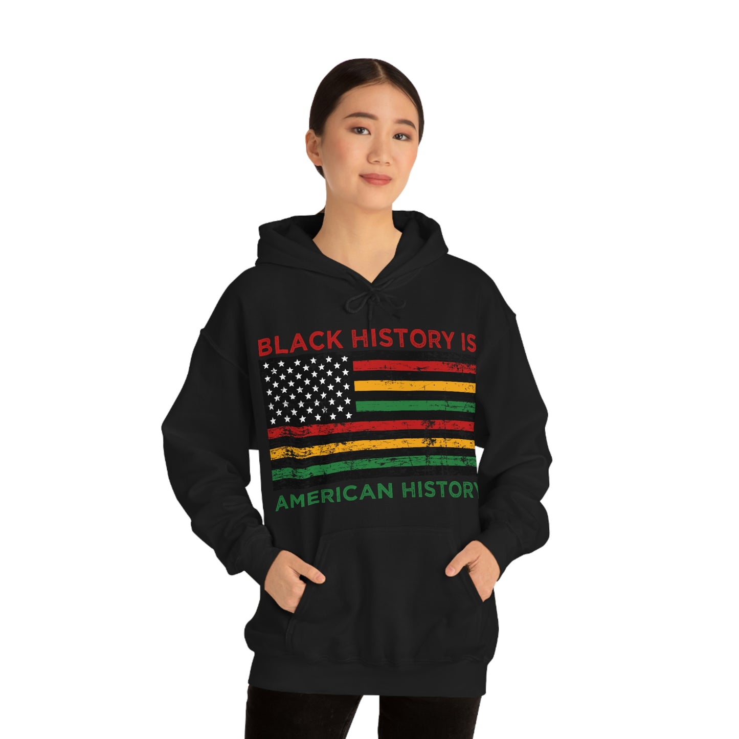 Black History is American History Unisex Heavy Blend™ Hooded Sweatshirt