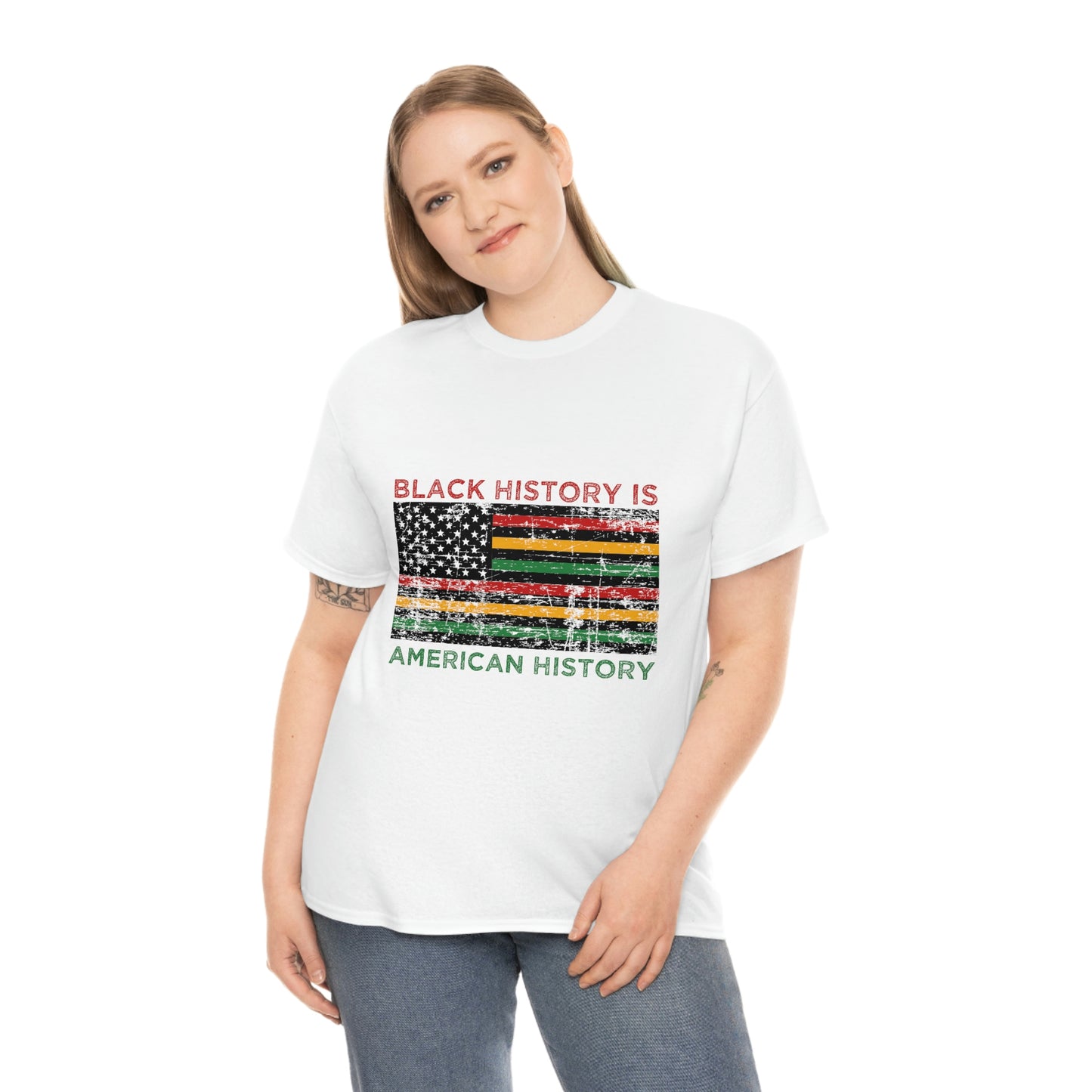 Black History is American History Unisex Heavy Cotton Tee