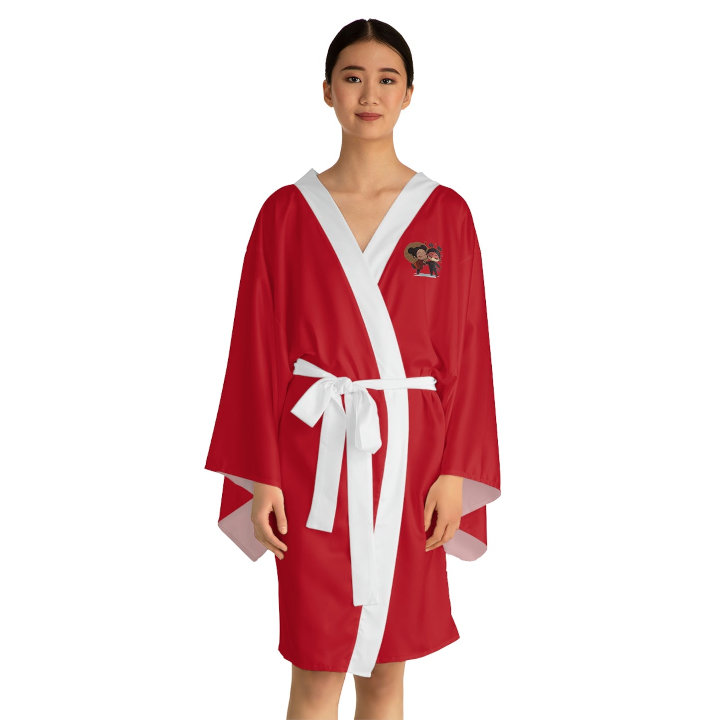 Valentine’s Day Long Sleeve Kimono Robe
